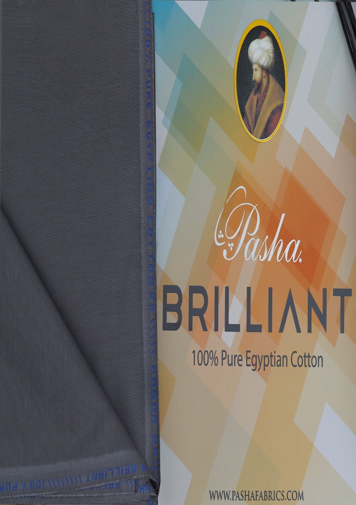 Pasha Brilliant Cotton Plain Color# (012-Gunmetal) available at Saleem Fabrics Traditions
