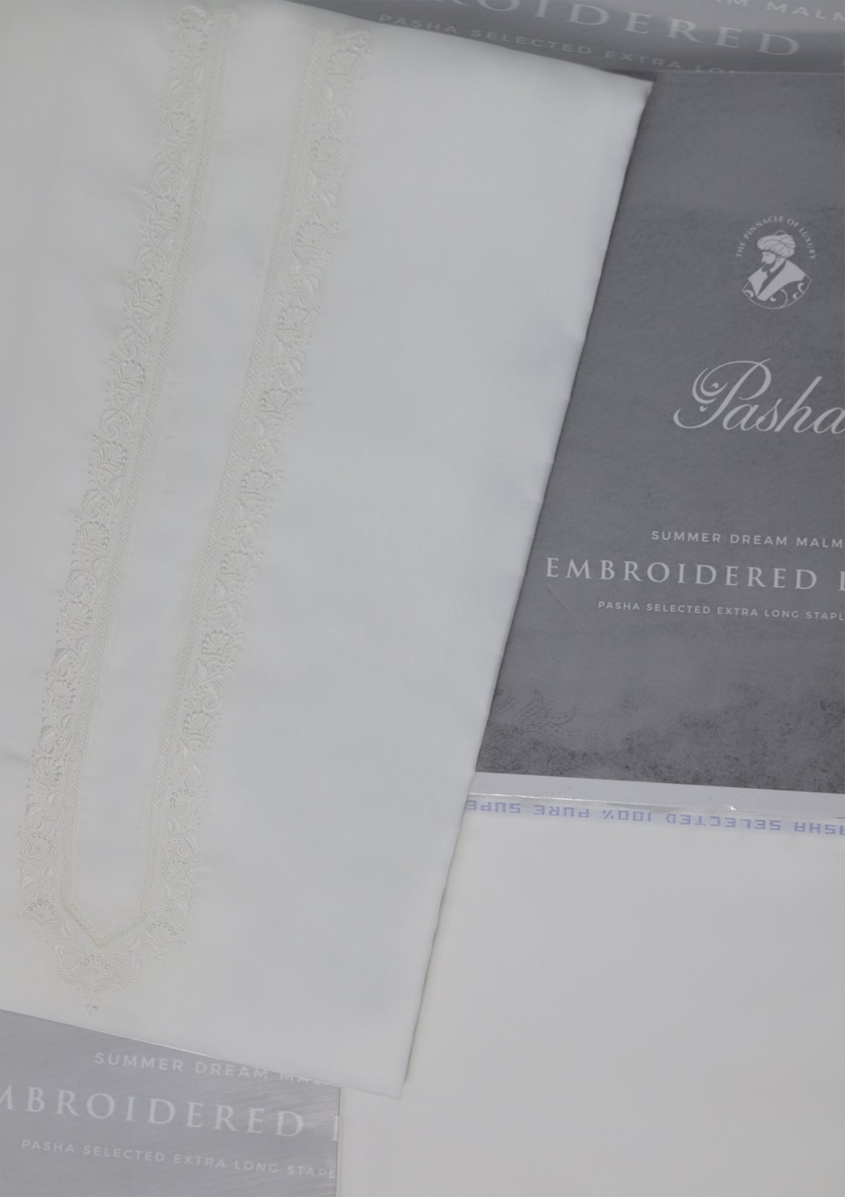 Pasha Embroidered Dream D#2105 (White) available at Saleem Fabrics Traditions