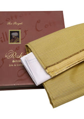 Pasha Fancy Silcot D#002 (Gold) available at Saleem Fabrics Traditions