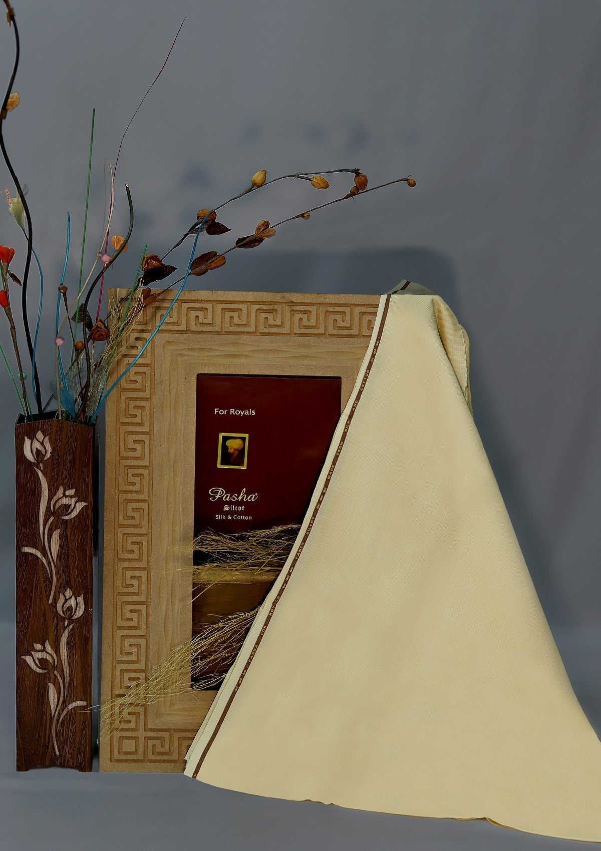 Pasha Fancy Silcot D#(C Golden) available at Saleem Fabrics Traditions
