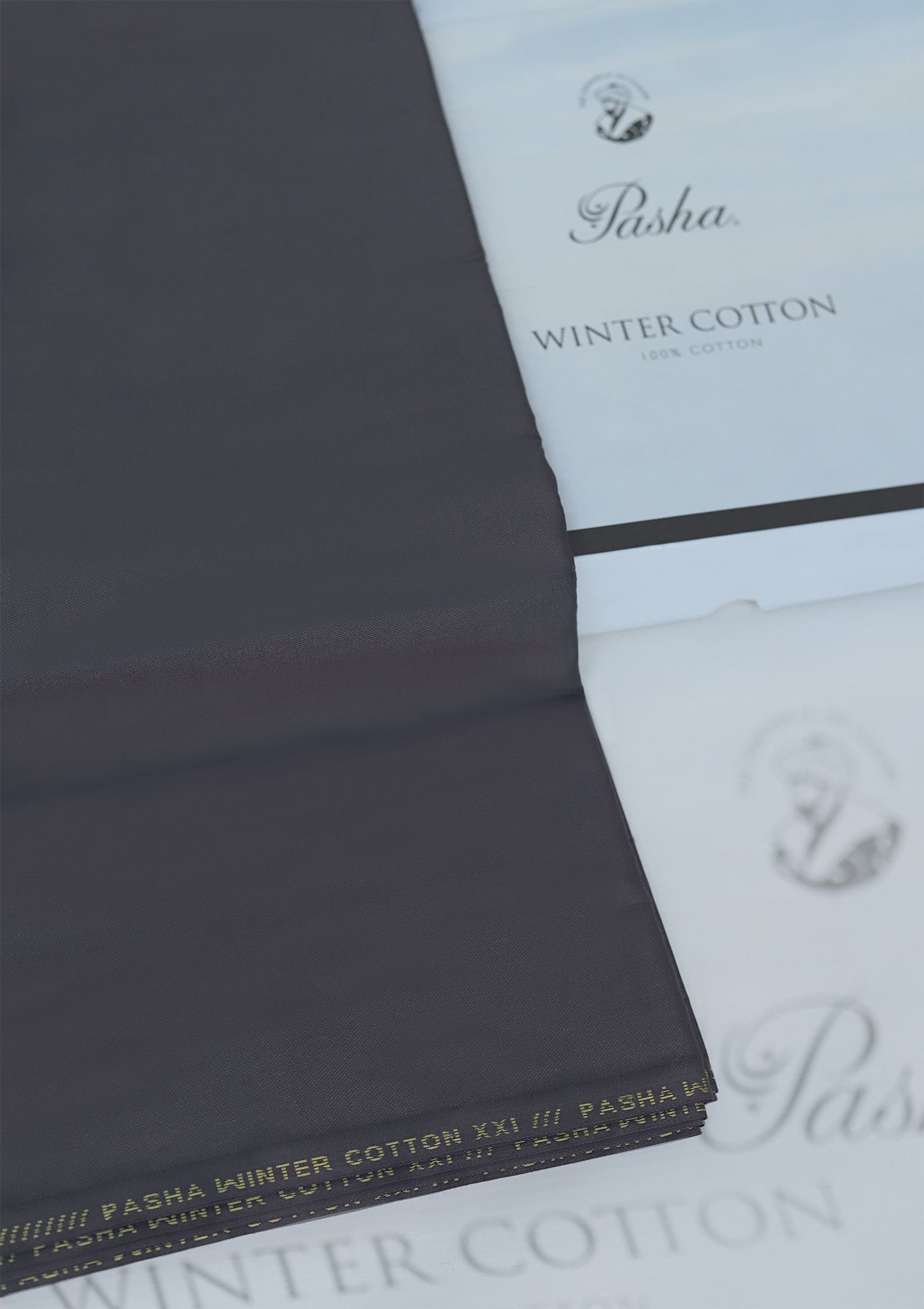 Pasha Winter Cotton Color# 166-S Carbon available at Saleem Fabrics Traditions
