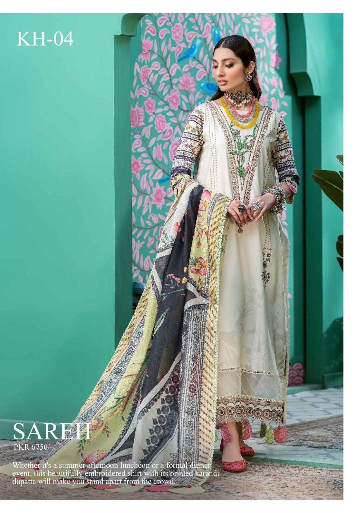 Summer Dress - Kinaar - Khawab - SAREH - KH#04 available at Saleem Fabrics Traditions
