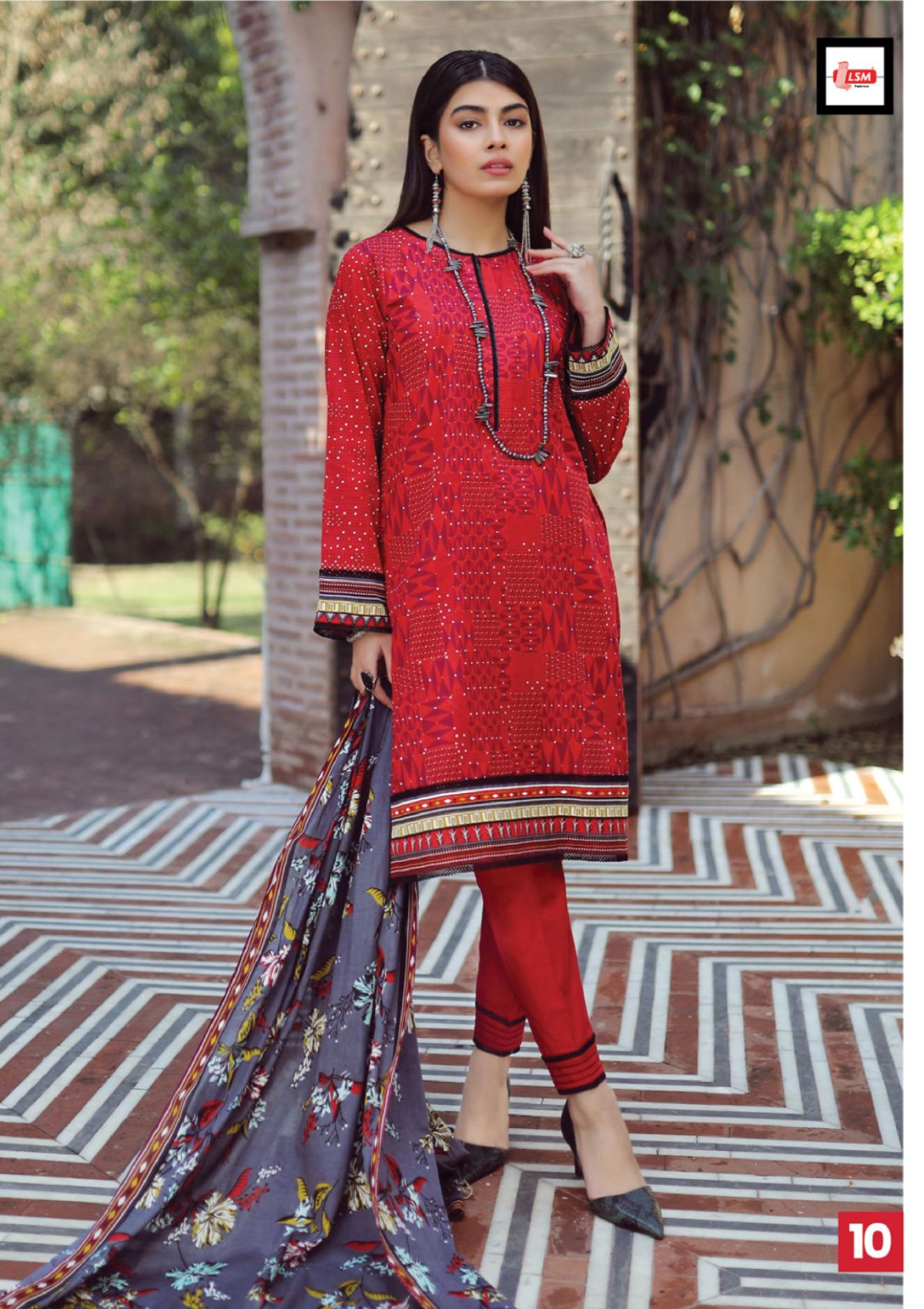 Summer Dress - Lakhany - Komal - Prints - KP#2022A available at Saleem Fabrics Traditions
