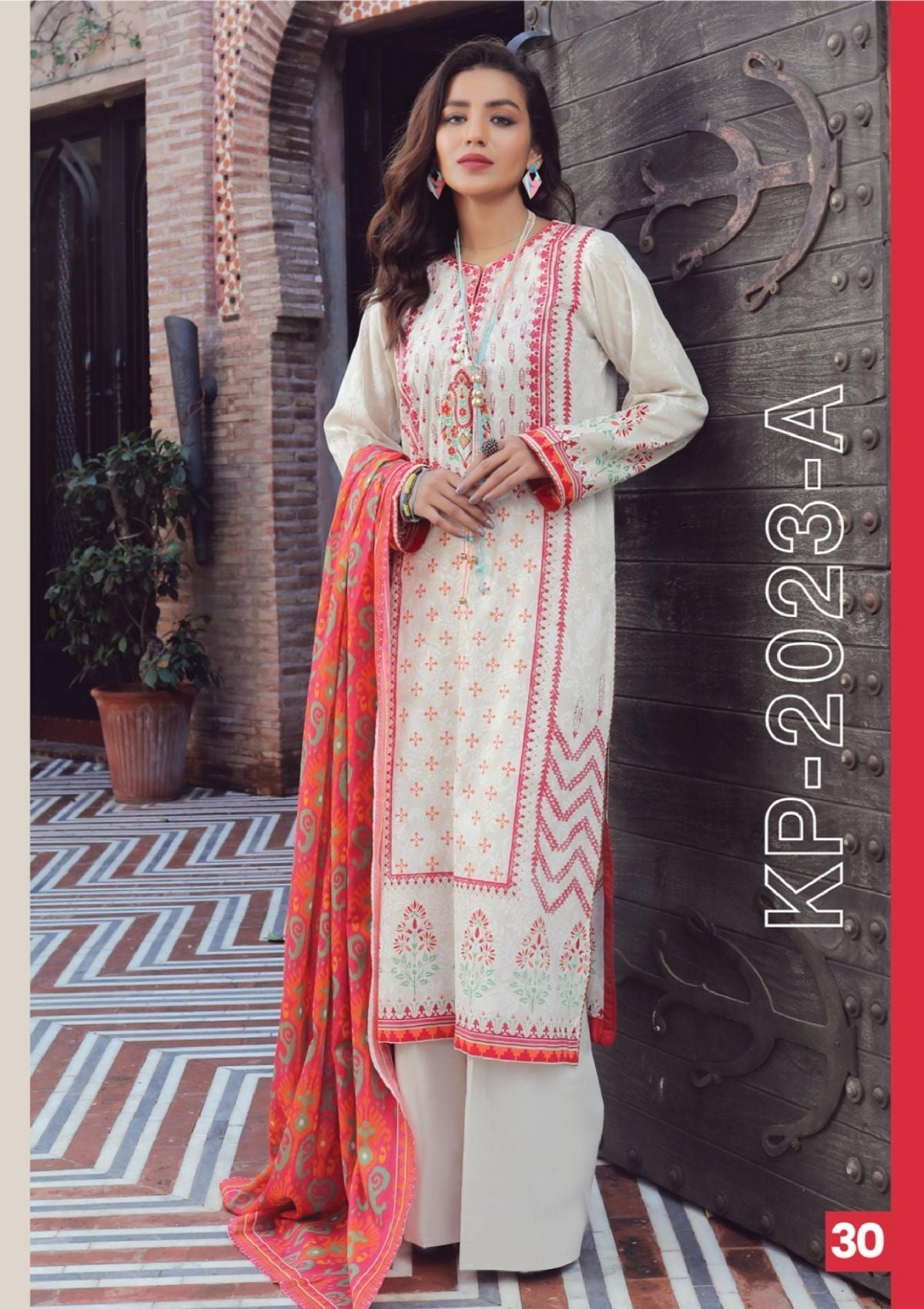 Summer Dress - Lakhany - Komal - Prints - KP#2023A available at Saleem Fabrics Traditions