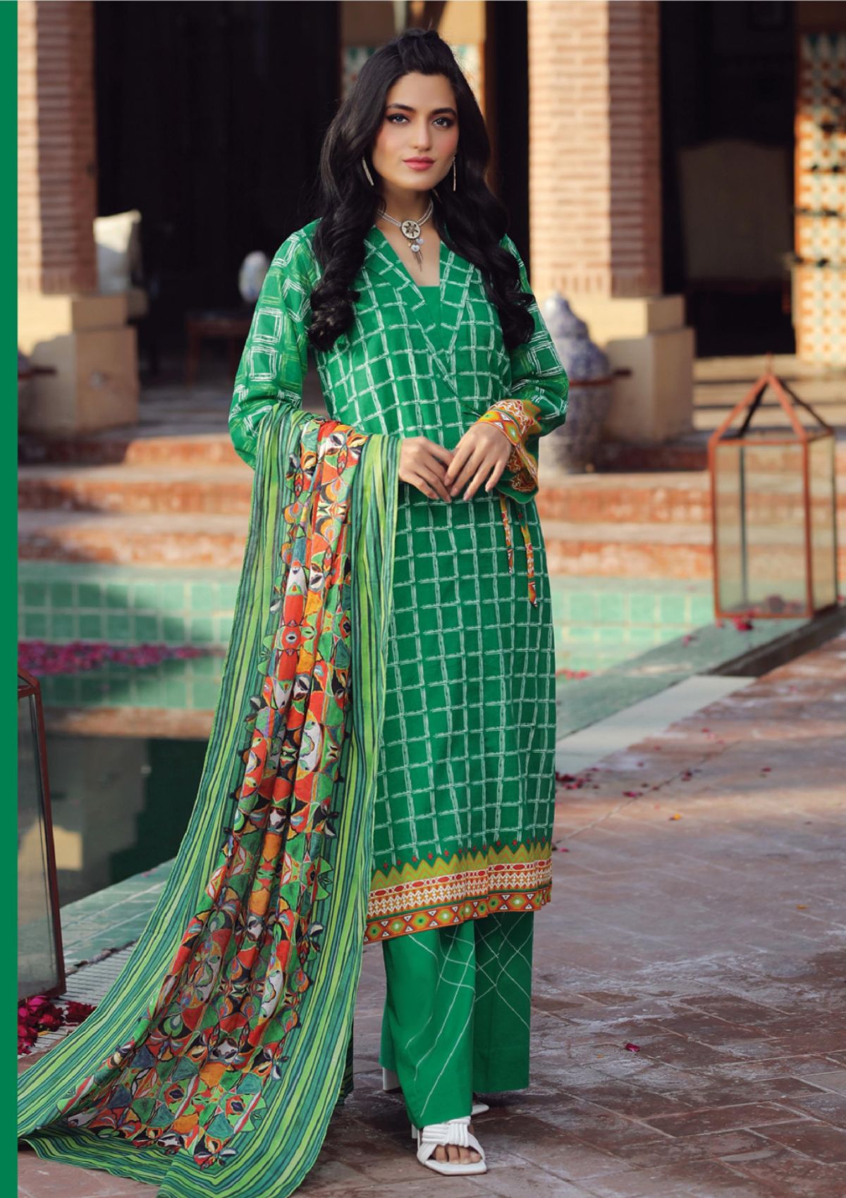 Summer Dress - Lakhany - Komal - Prints - KP#2028A available at Saleem Fabrics Traditions