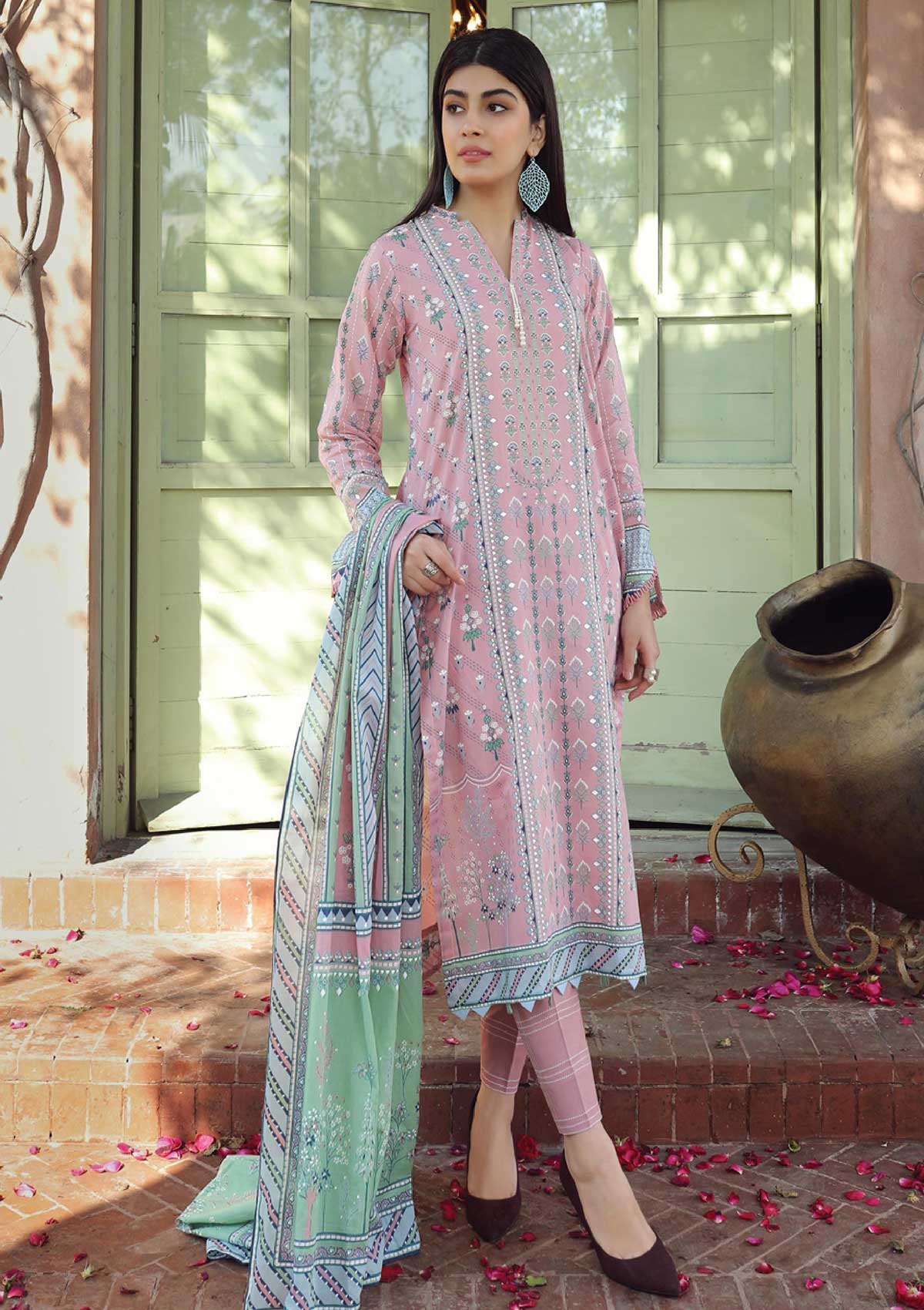 Summer Dress - Lakhany - Komal - Prints - KP#2030B available at Saleem Fabrics Traditions