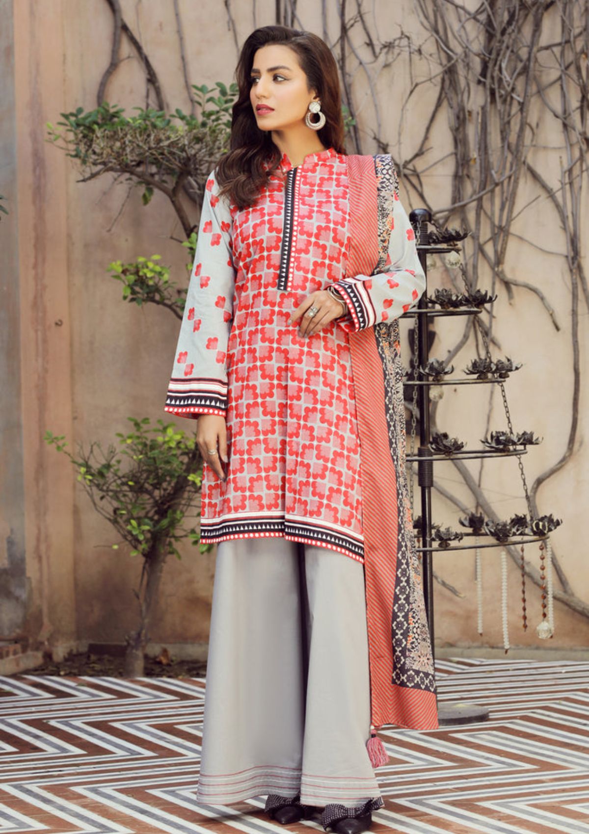 Summer Dress - Lakhany - Komal - Prints - KP#2031A available at Saleem Fabrics Traditions