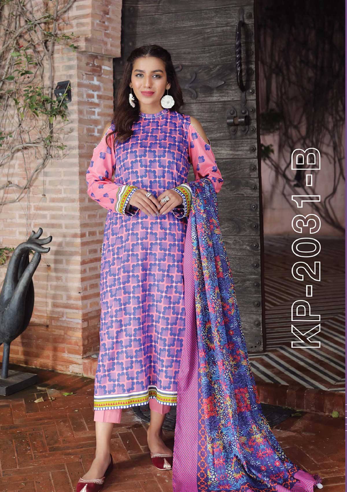 Summer Dress - Lakhany - Komal - Prints - KP#2031B available at Saleem Fabrics Traditions