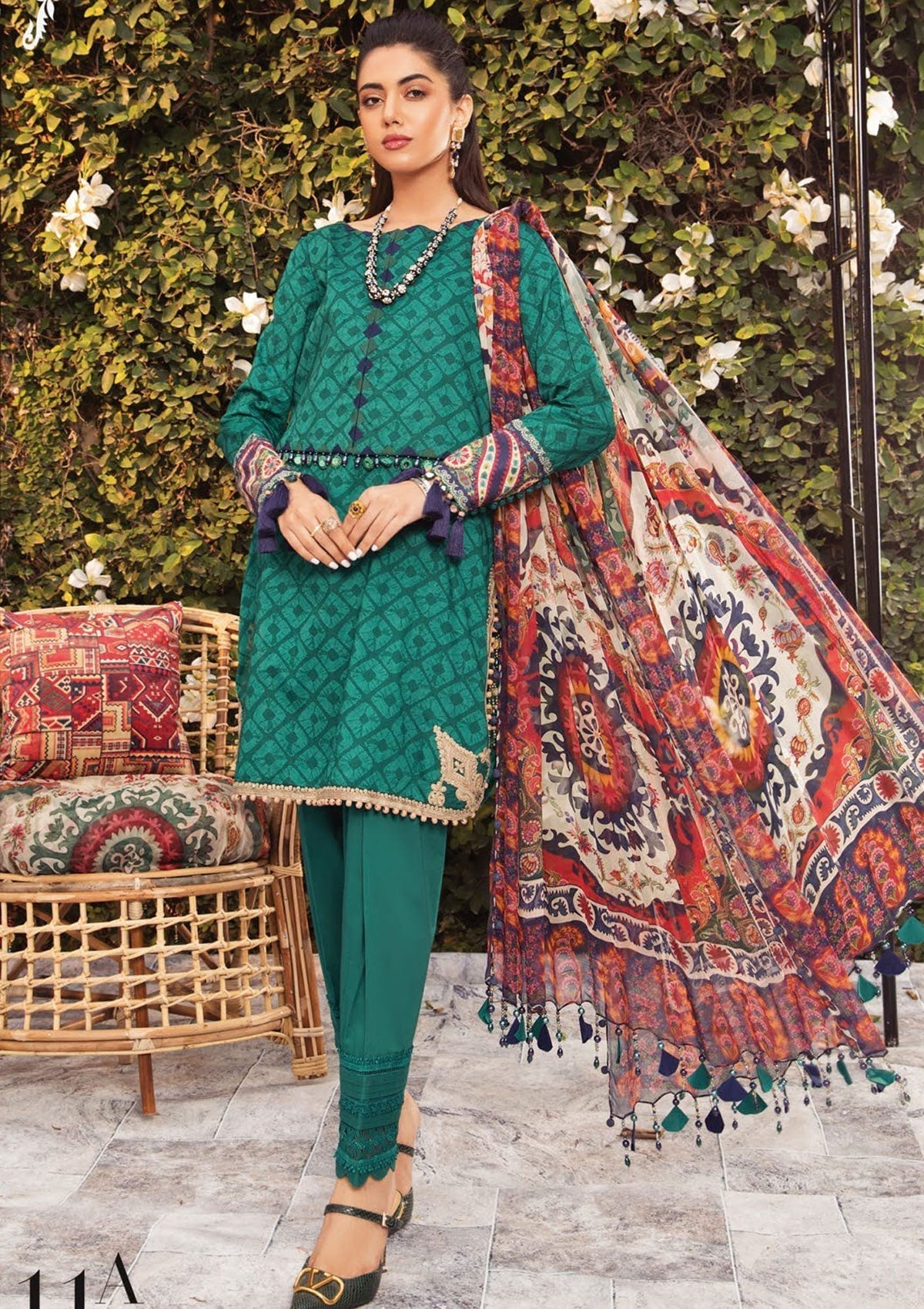 Summer Dress - Maria B - MPrints S/S - D#11A available at Saleem Fabrics Traditions