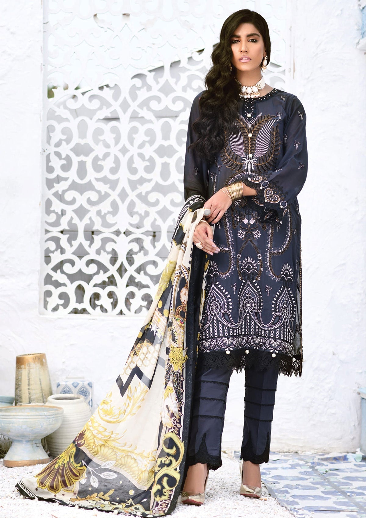 Summer Dress - Marjjan - Mahbano - RUBAB - SVL02 by Saleem Fabrics PK