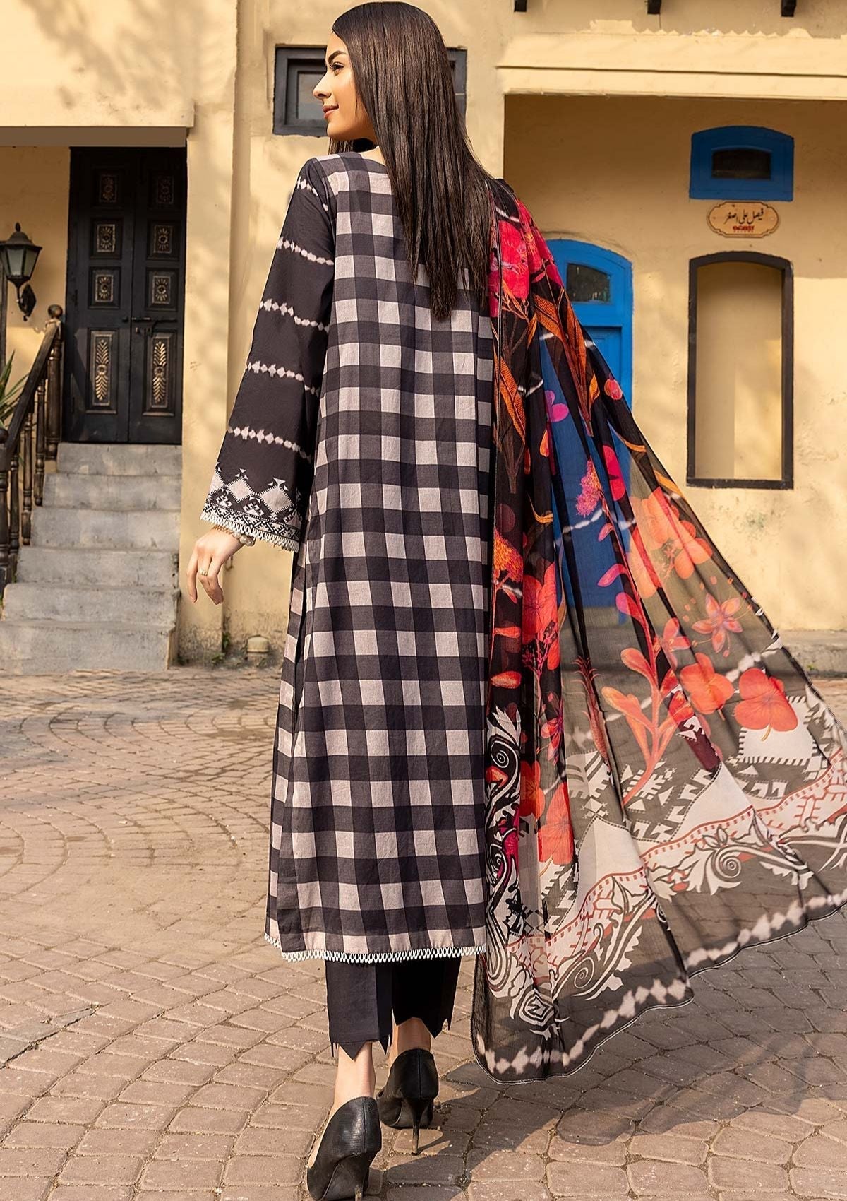 Summer Dress - Qaus - Rang-e-Bahr - QRB#1A available at Saleem Fabrics Traditions