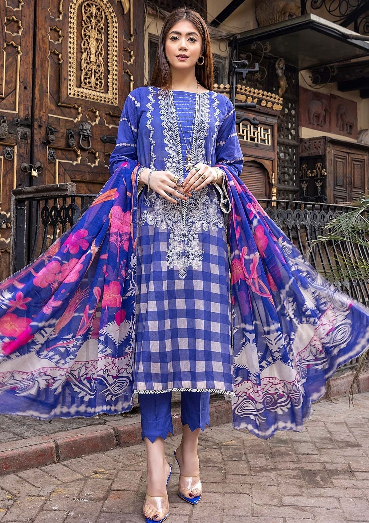 Summer Dress - Qaus - Rang-e-Bahr - QRB#1C available at Saleem Fabrics Traditions