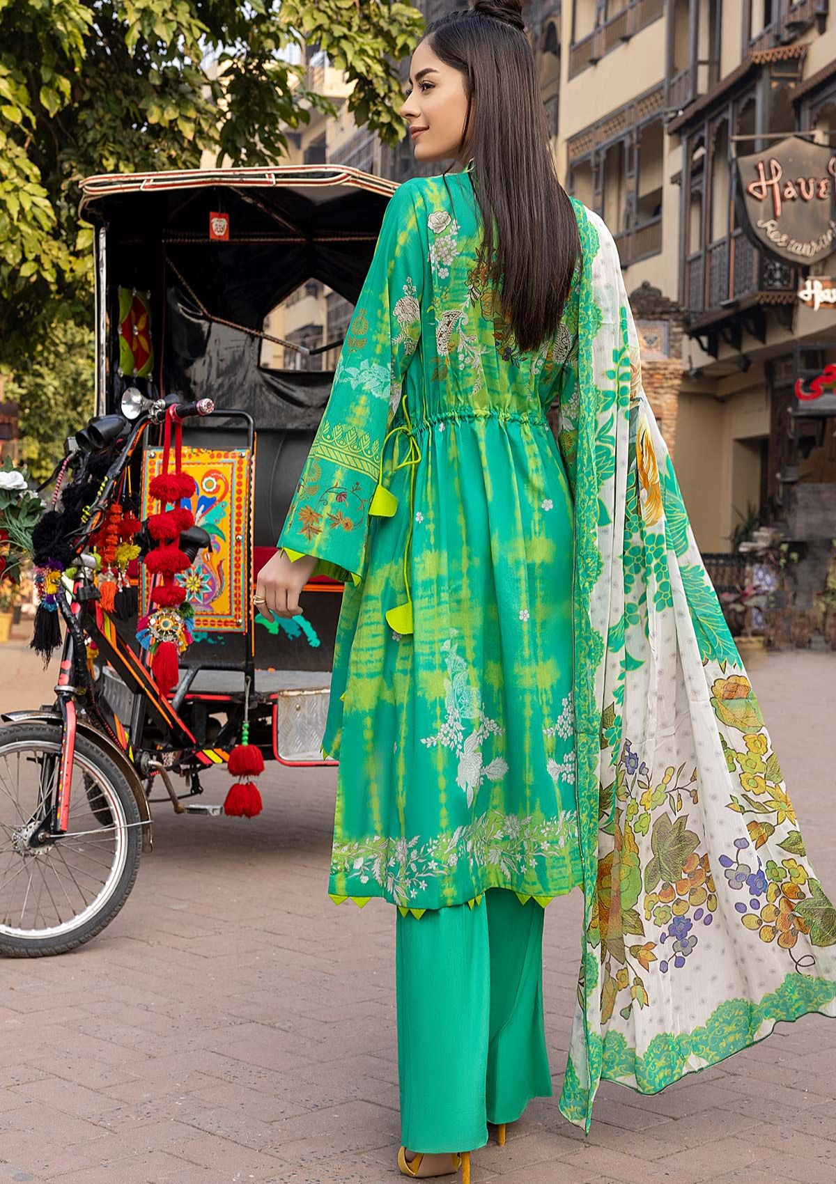 Summer Dress - Qaus - Rang-e-Bahr - QRB#3A available at Saleem Fabrics Traditions