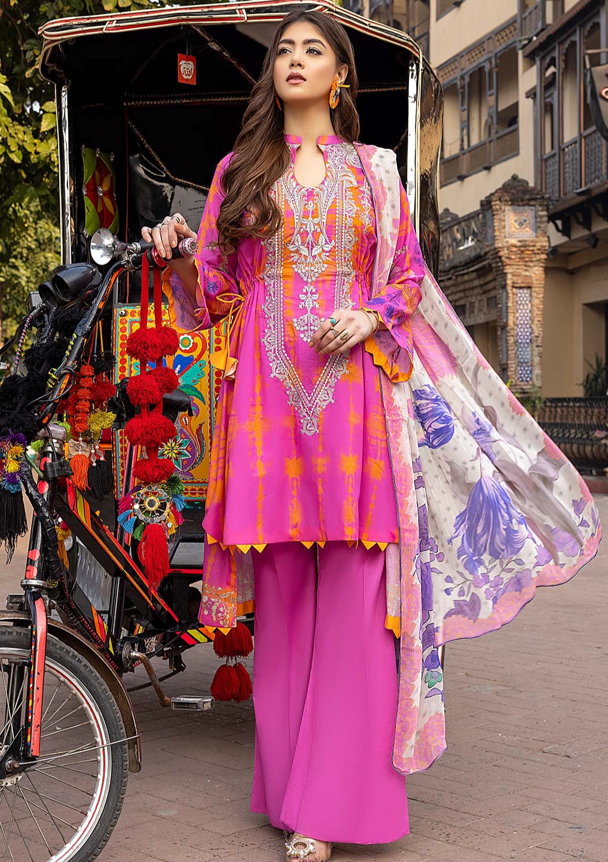 Summer Dress - Qaus - Rang-e-Bahr - QRB#3B available at Saleem Fabrics Traditions