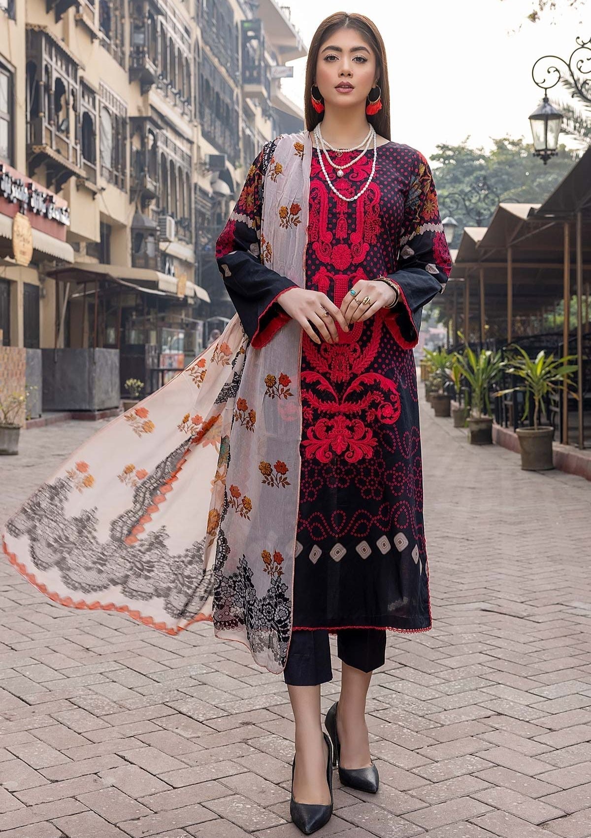 Summer Dress - Qaus - Rang-e-Bahr - QRB#4C available at Saleem Fabrics Traditions