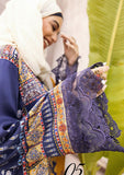 Winter Collectiion - Dua - Gul-e-Zarki - Indigo - IWD#05 available at Saleem Fabrics Traditions