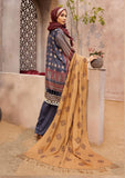 Winter Collectiion - Dua - Gul-e-Zarki - Indigo - IWD#13 available at Saleem Fabrics Traditions