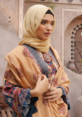 Winter Collectiion - Dua - Gul-e-Zarki - Indigo - IWD#14 available at Saleem Fabrics Traditions