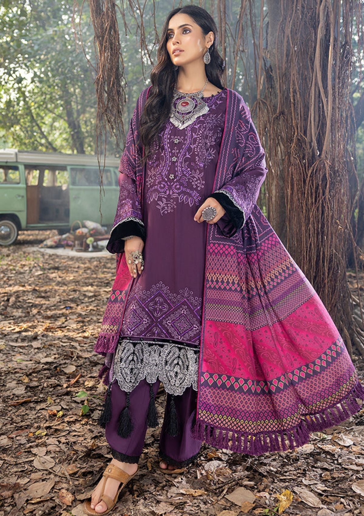 Winter Collection - AL Zohaib - Wintry Breeze - D#7 available at Saleem Fabrics Traditions