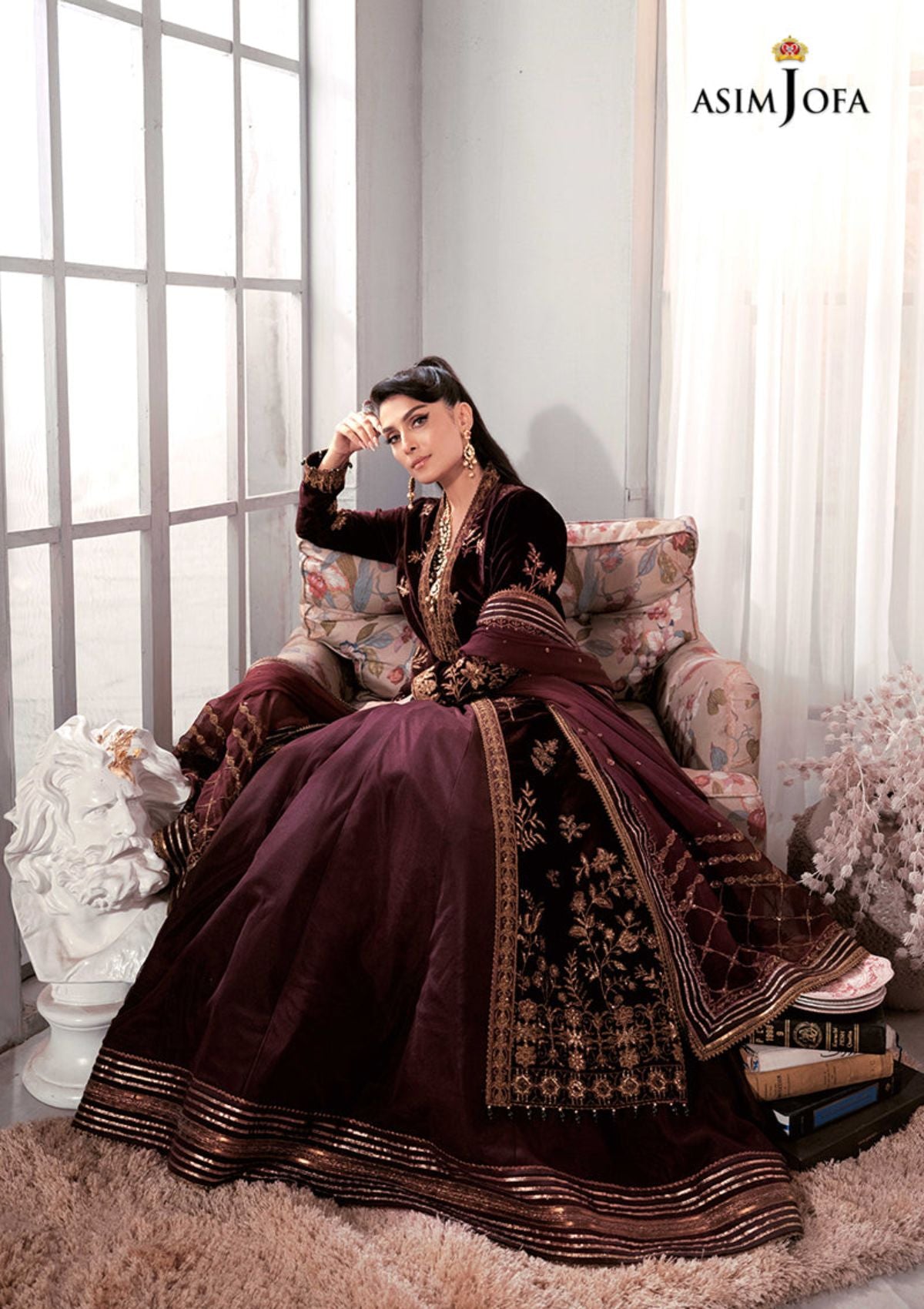 Winter Collection - Asim Jofa - Ayeza Edit - AJAM#1 available at Saleem Fabrics Traditions