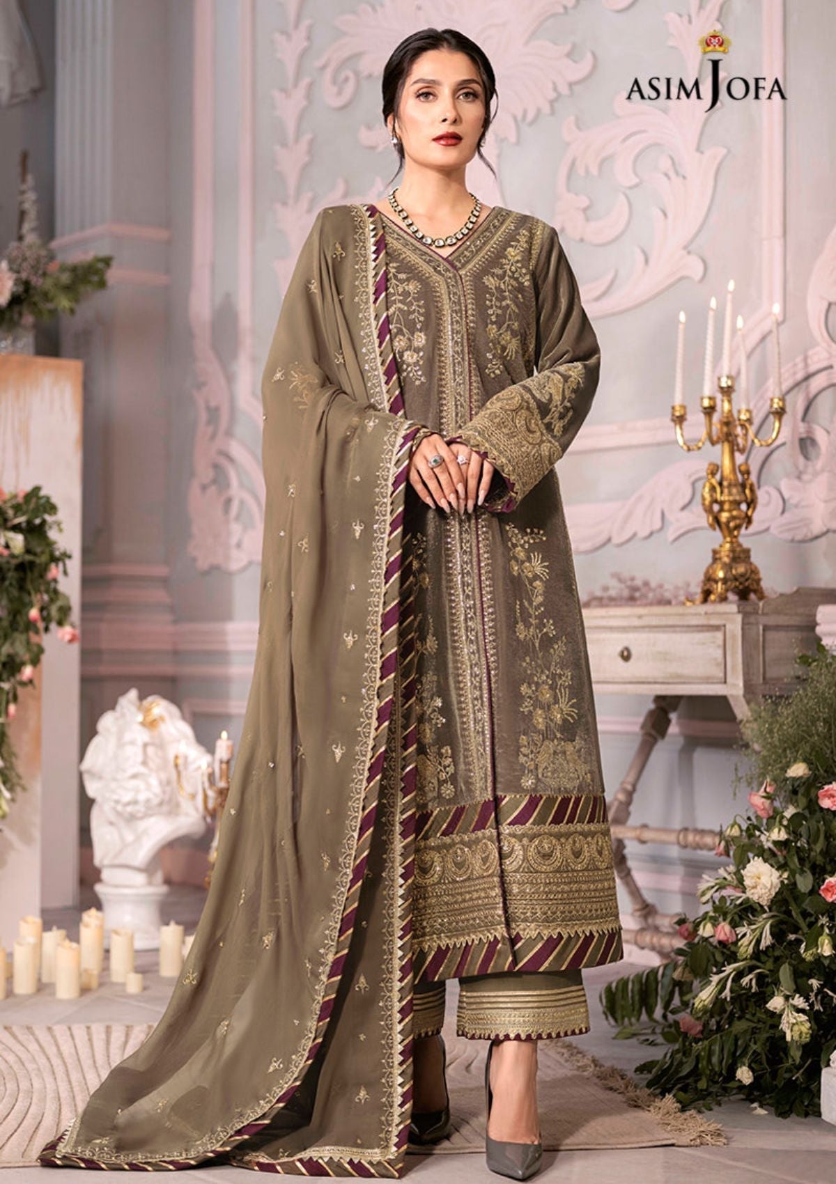 Winter Collection - Asim Jofa - Ayeza Edit - AJAM#3 available at Saleem Fabrics Traditions