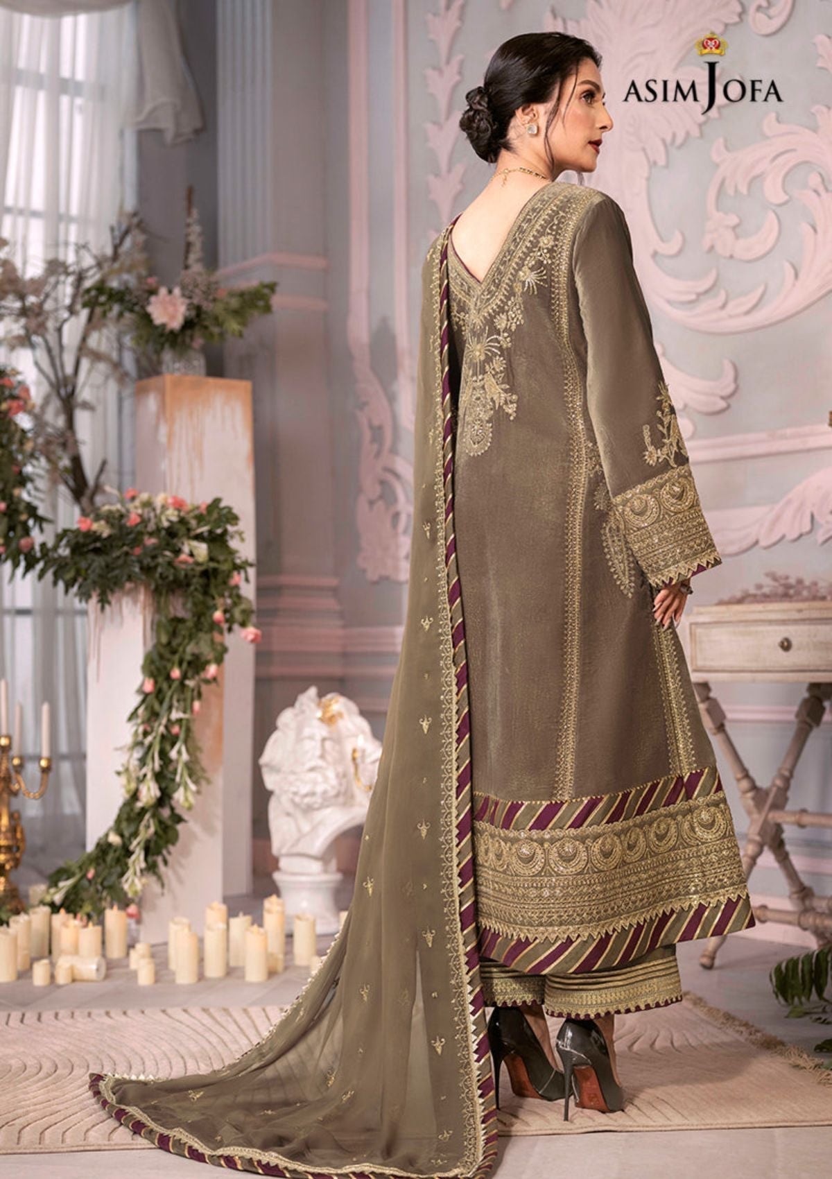 Winter Collection - Asim Jofa - Ayeza Edit - AJAM#3 available at Saleem Fabrics Traditions