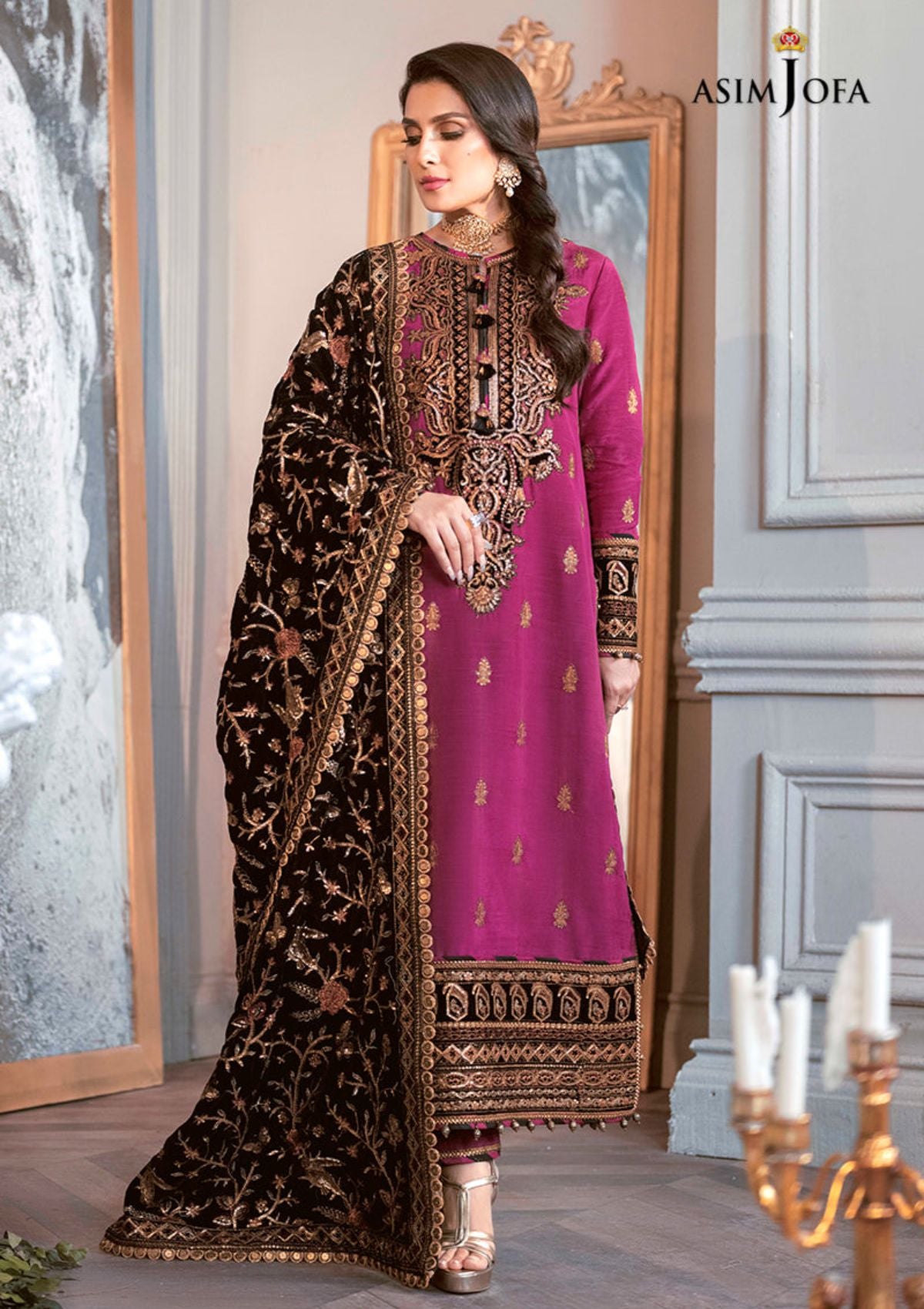 Winter Collection - Asim Jofa - Ayeza Edit - AJAM#4 available at Saleem Fabrics Traditions