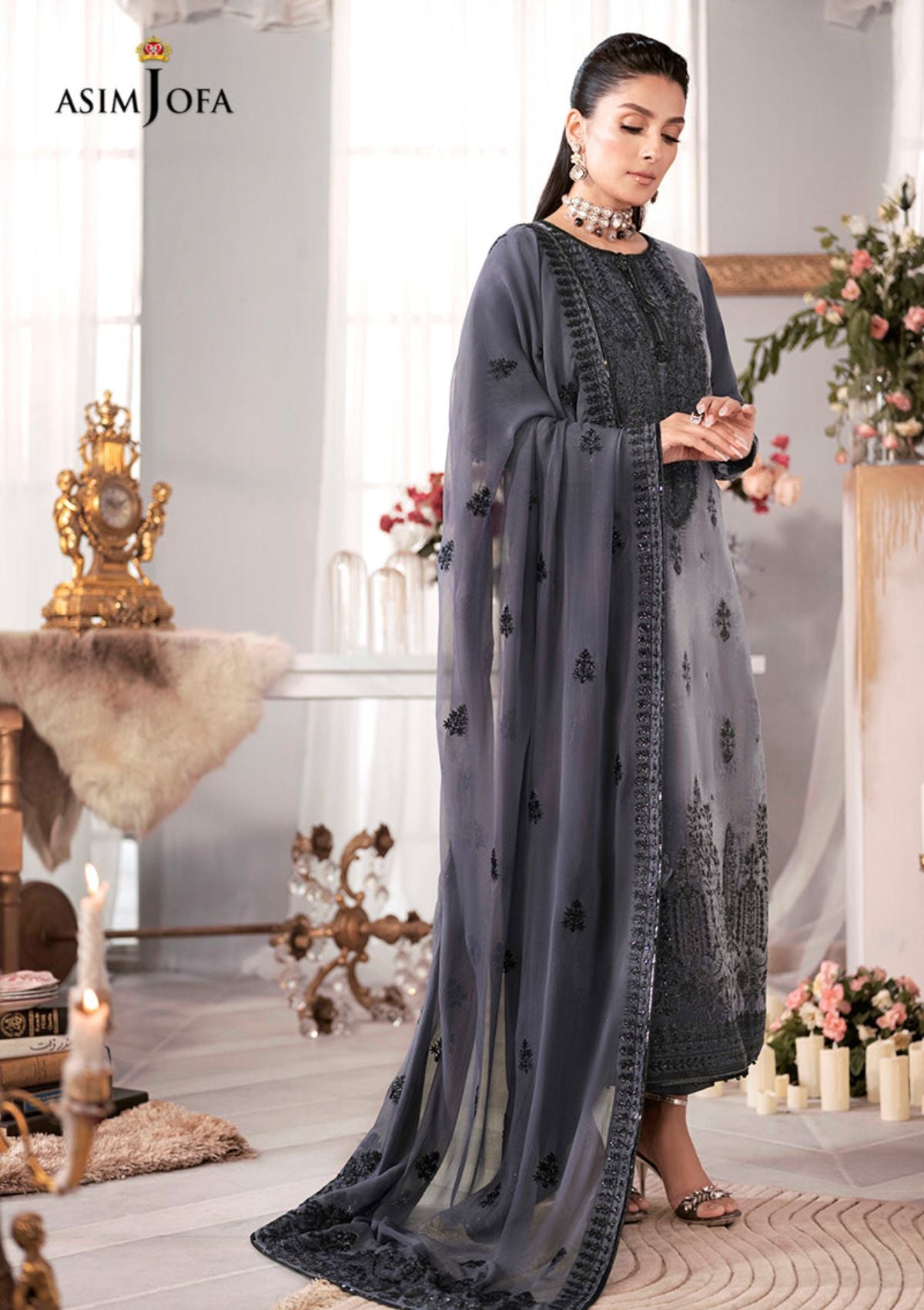 Winter Collection - Asim Jofa - Ayeza Edit - AJAM#5 available at Saleem Fabrics Traditions