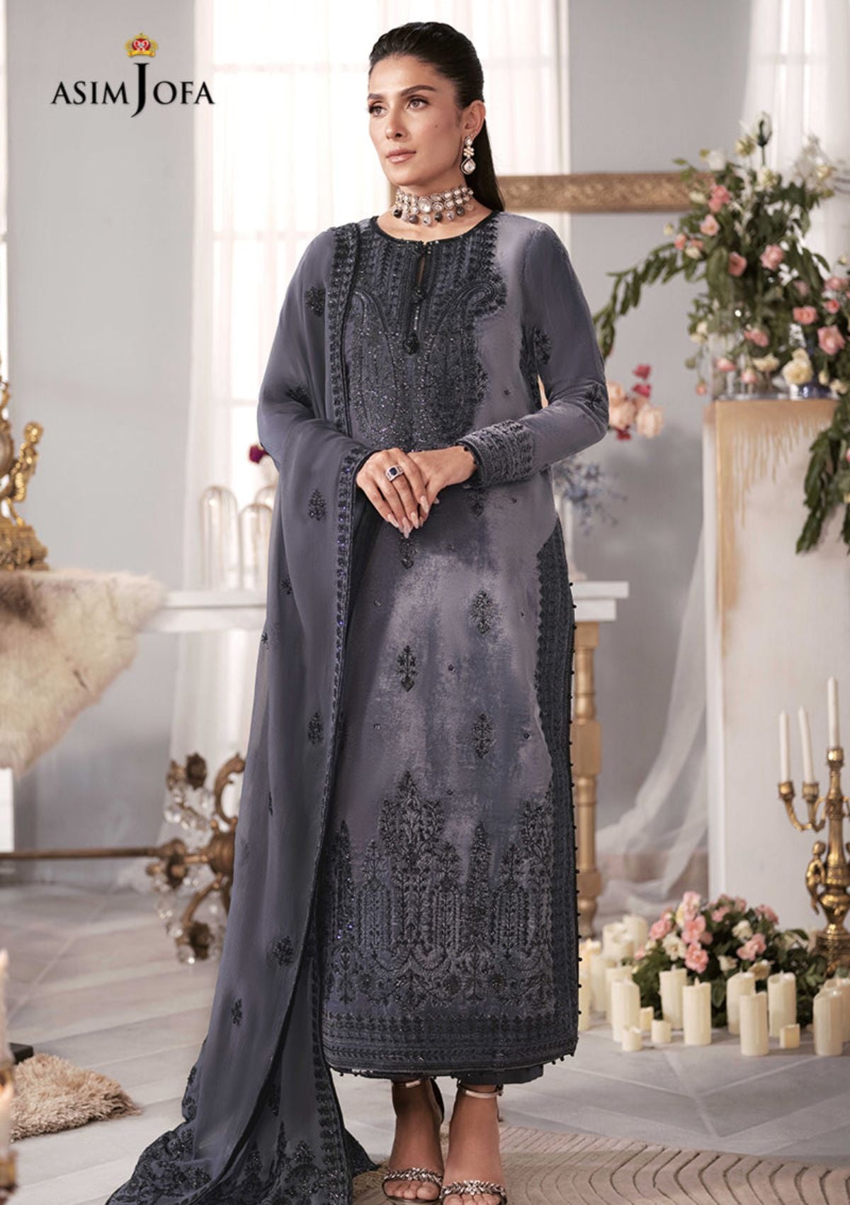 Winter Collection - Asim Jofa - Ayeza Edit - AJAM#5 available at Saleem Fabrics Traditions