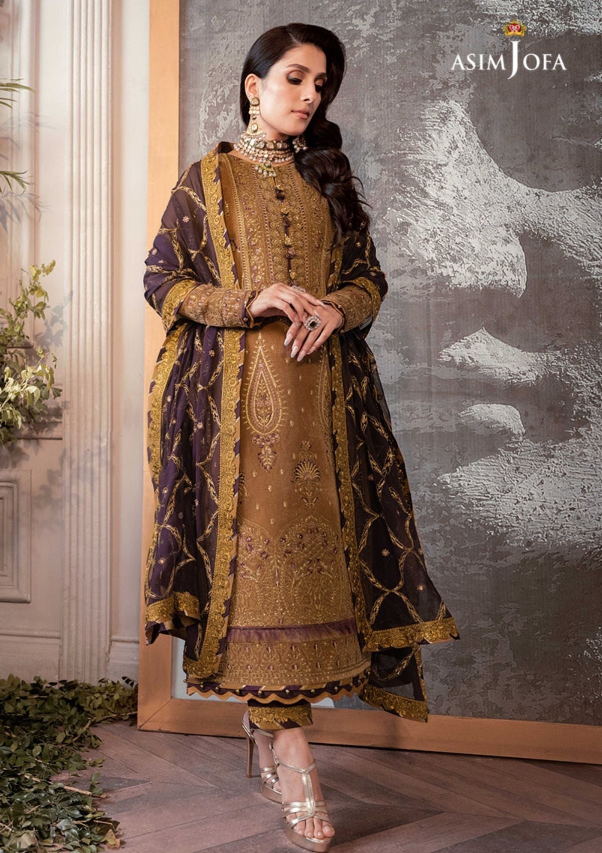 Winter Collection - Asim Jofa - Ayeza Edit - AJAM#7 available at Saleem Fabrics Traditions