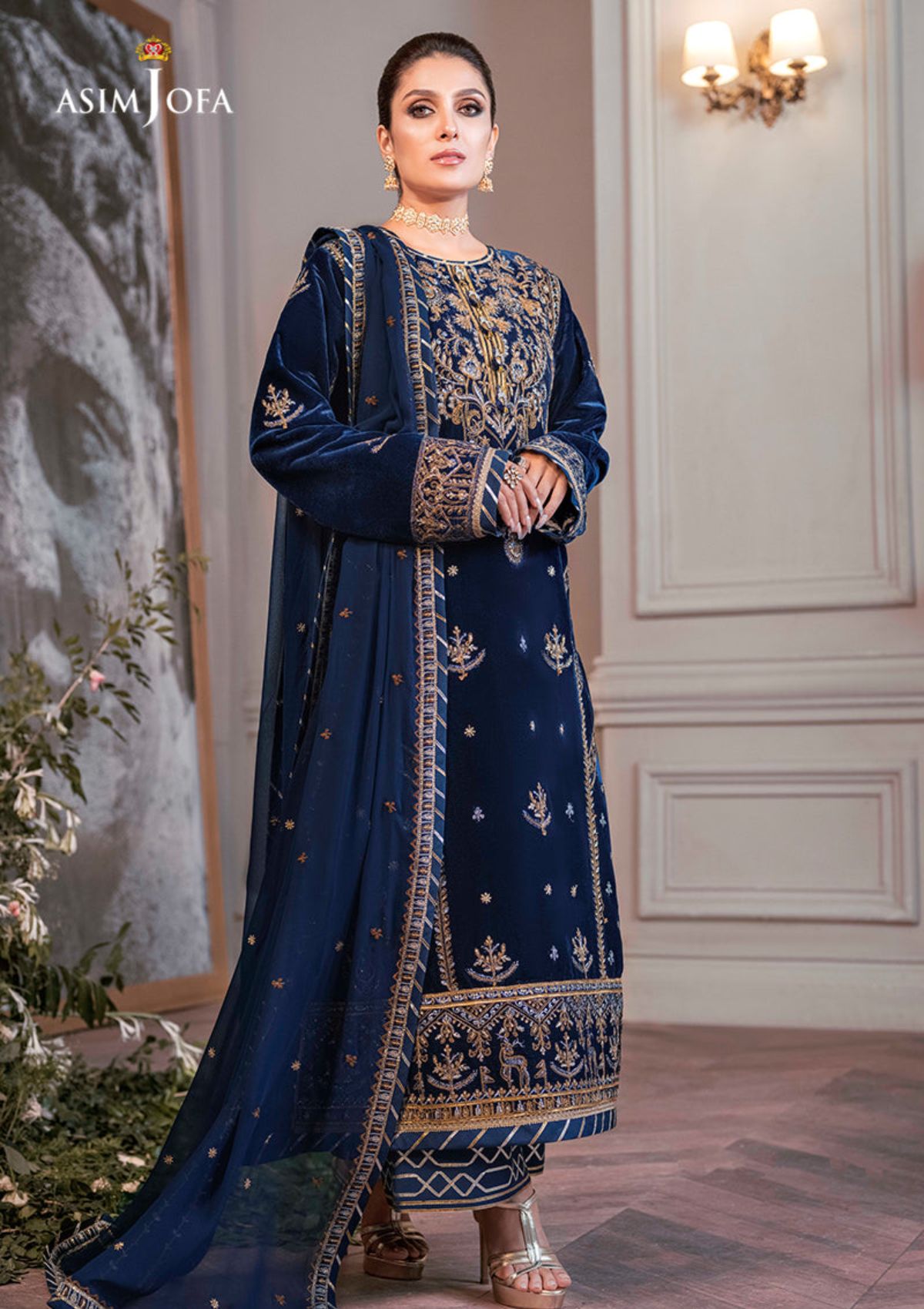 Winter Collection - Asim Jofa - Ayeza Edit - AJAM#8 available at Saleem Fabrics Traditions