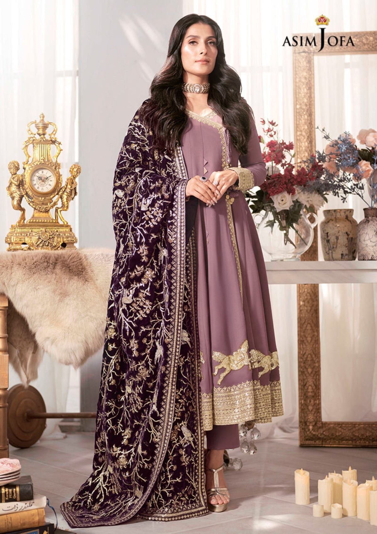 Winter Collection - Asim Jofa - Ayeza Edit - AJAM#9 available at Saleem Fabrics Traditions
