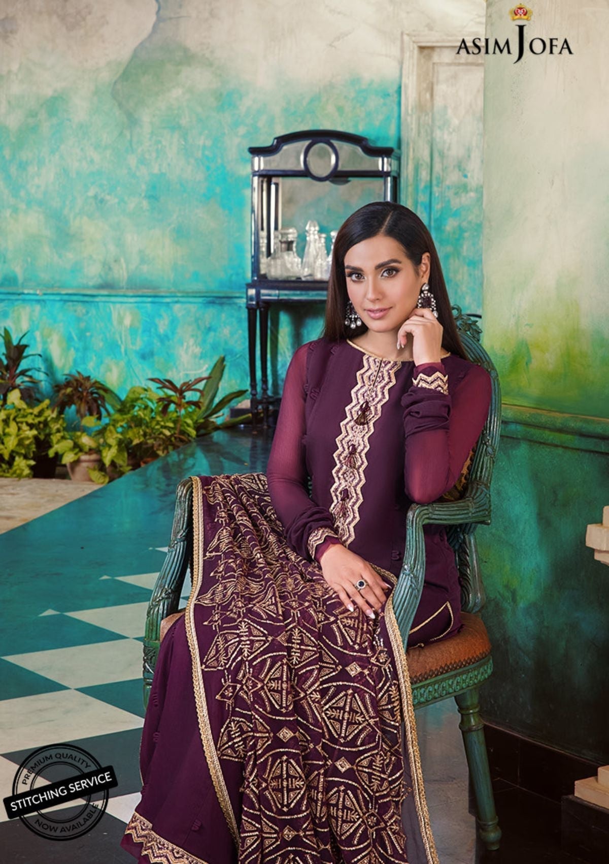 Winter Collection - Asim Jofa - Iqra & Minal - AJIM#19 available at Saleem Fabrics Traditions