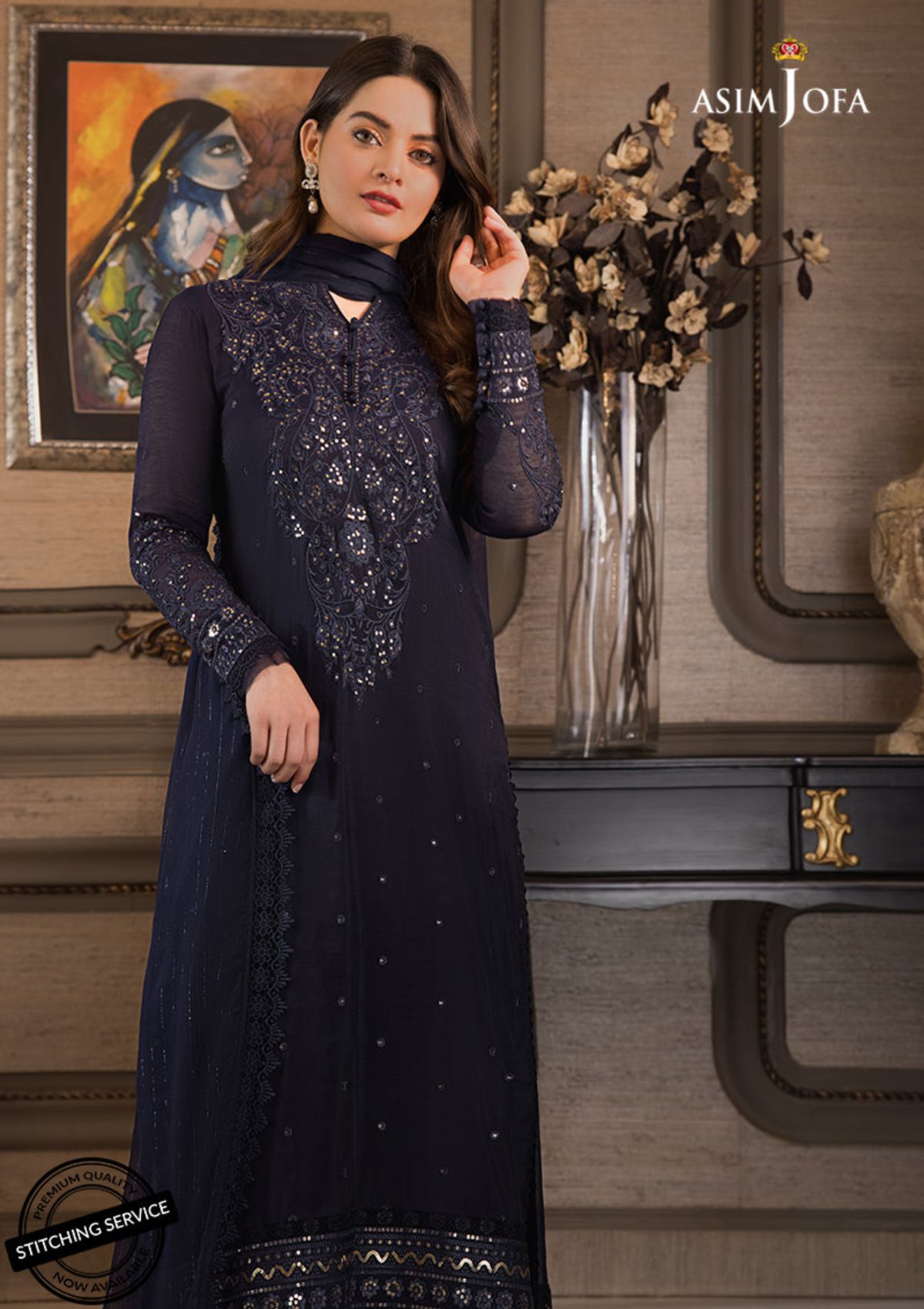Winter Collection - Asim Jofa - Iqra & Minal - AJIM#4 available at Saleem Fabrics Traditions