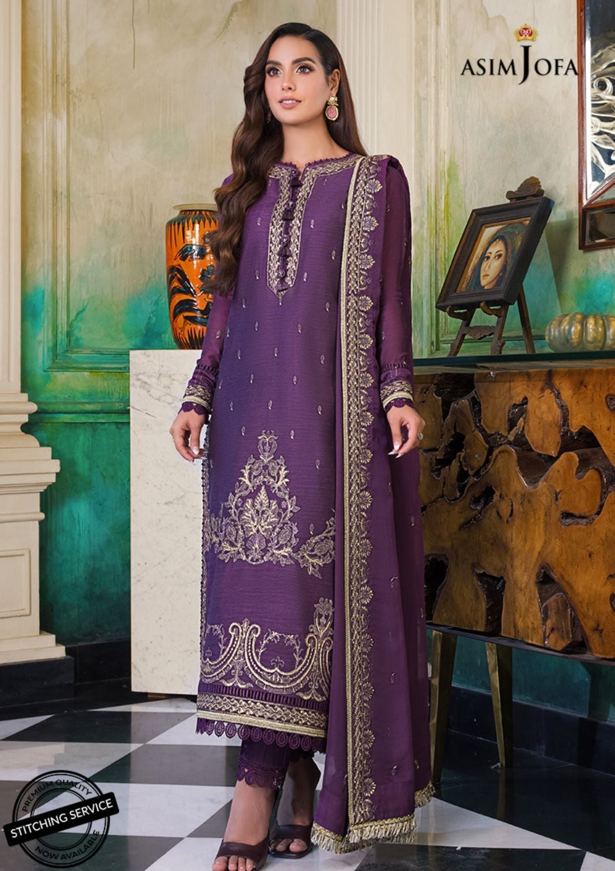 Winter Collection - Asim Jofa - Iqra & Minal - AJIM#5 available at Saleem Fabrics Traditions