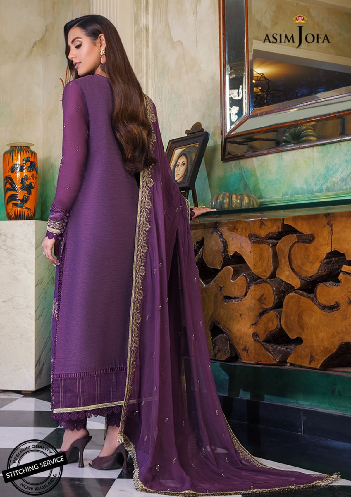 Winter Collection - Asim Jofa - Iqra & Minal - AJIM#5 available at Saleem Fabrics Traditions
