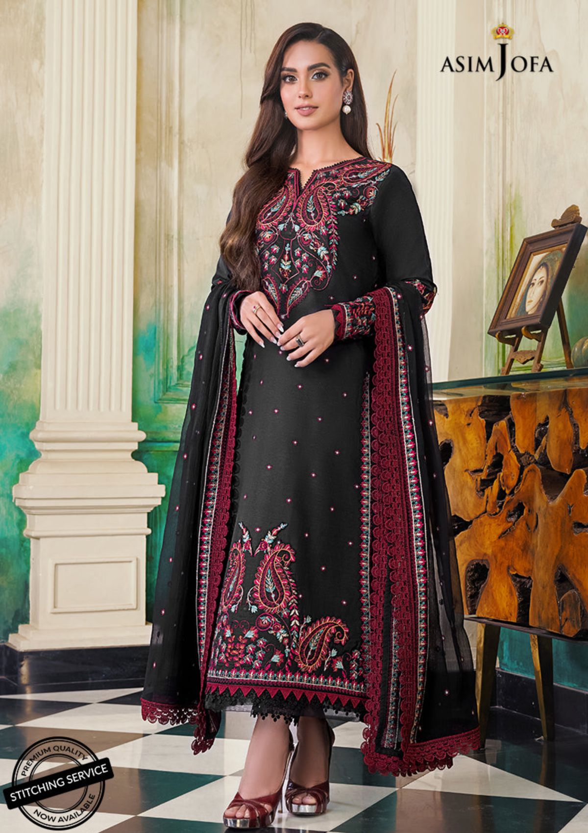 Winter Collection - Asim Jofa - Iqra & Minal - AJIM#7 available at Saleem Fabrics Traditions