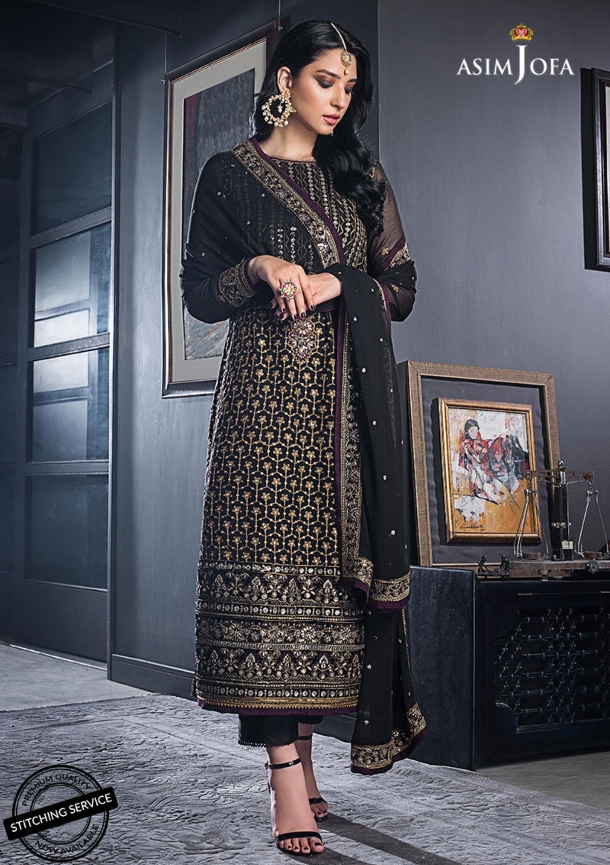 Winter Collection - Asim Jofa - Ramsha Edit - AJRE#11 available at Saleem Fabrics Traditions