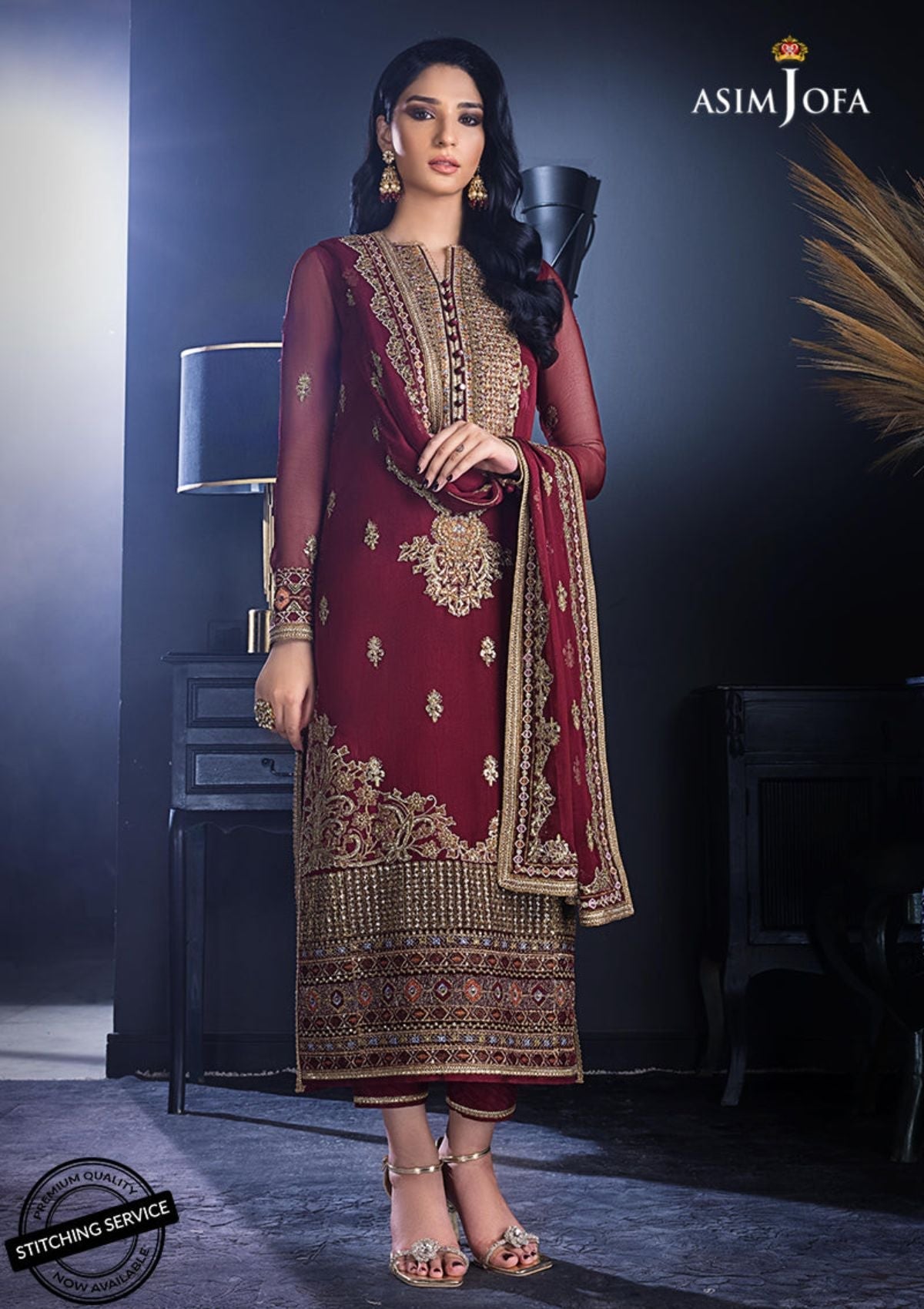 Winter Collection - Asim Jofa - Ramsha Edit - AJRE#2 available at Saleem Fabrics Traditions