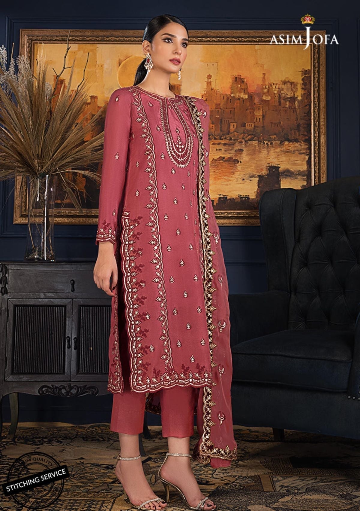 Winter Collection - Asim Jofa - Ramsha Edit - AJRE#7 available at Saleem Fabrics Traditions
