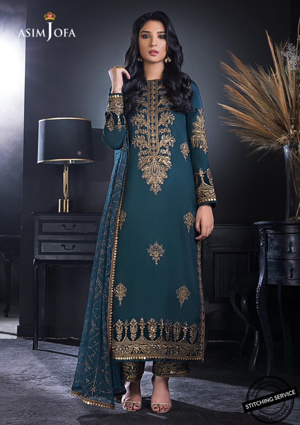 Winter Collection - Asim Jofa - Ramsha Edit - AJRE#9 available at Saleem Fabrics Traditions