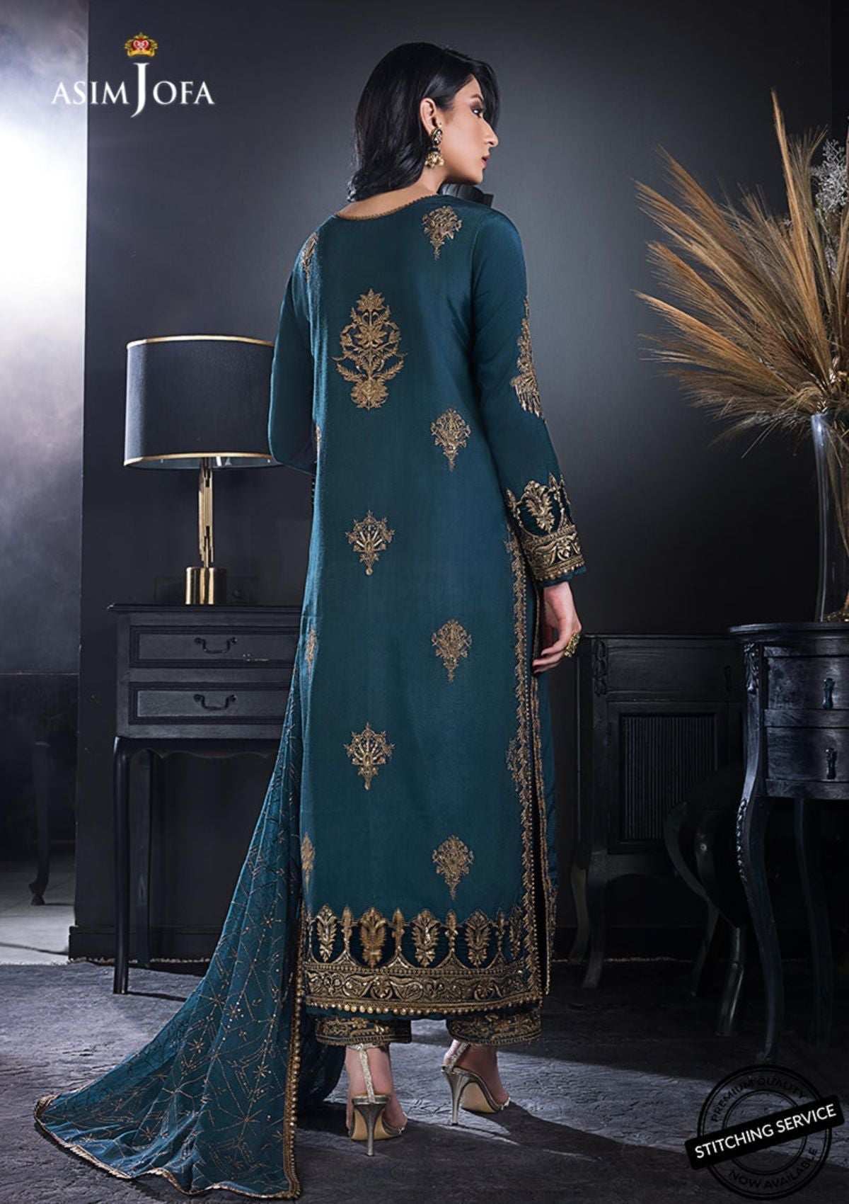 Winter Collection - Asim Jofa - Ramsha Edit - AJRE#9 available at Saleem Fabrics Traditions