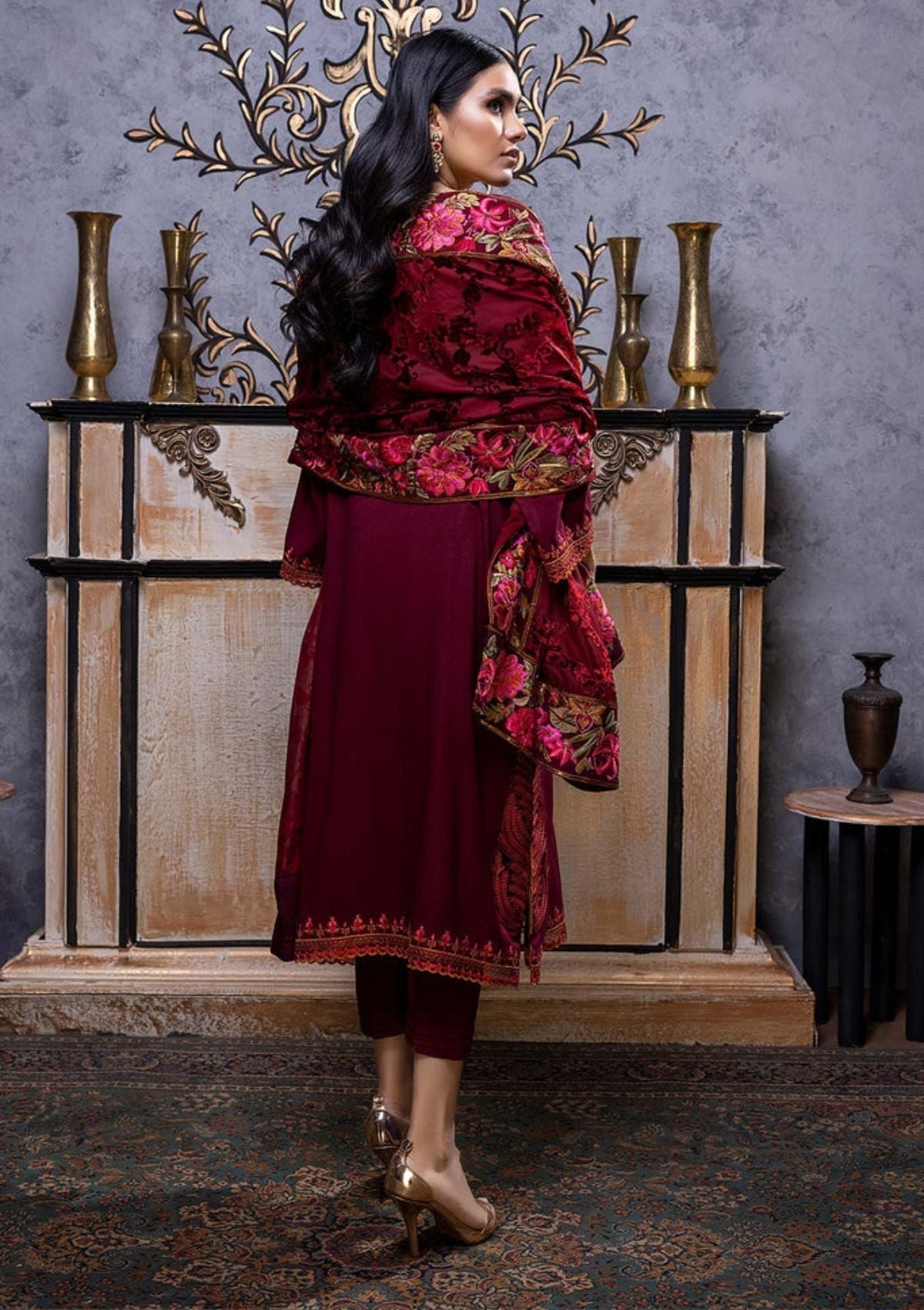 Winter Collection - Charizma - Beyond Casual - Velvet - V01 - VLS#02 available at Saleem Fabrics Traditions