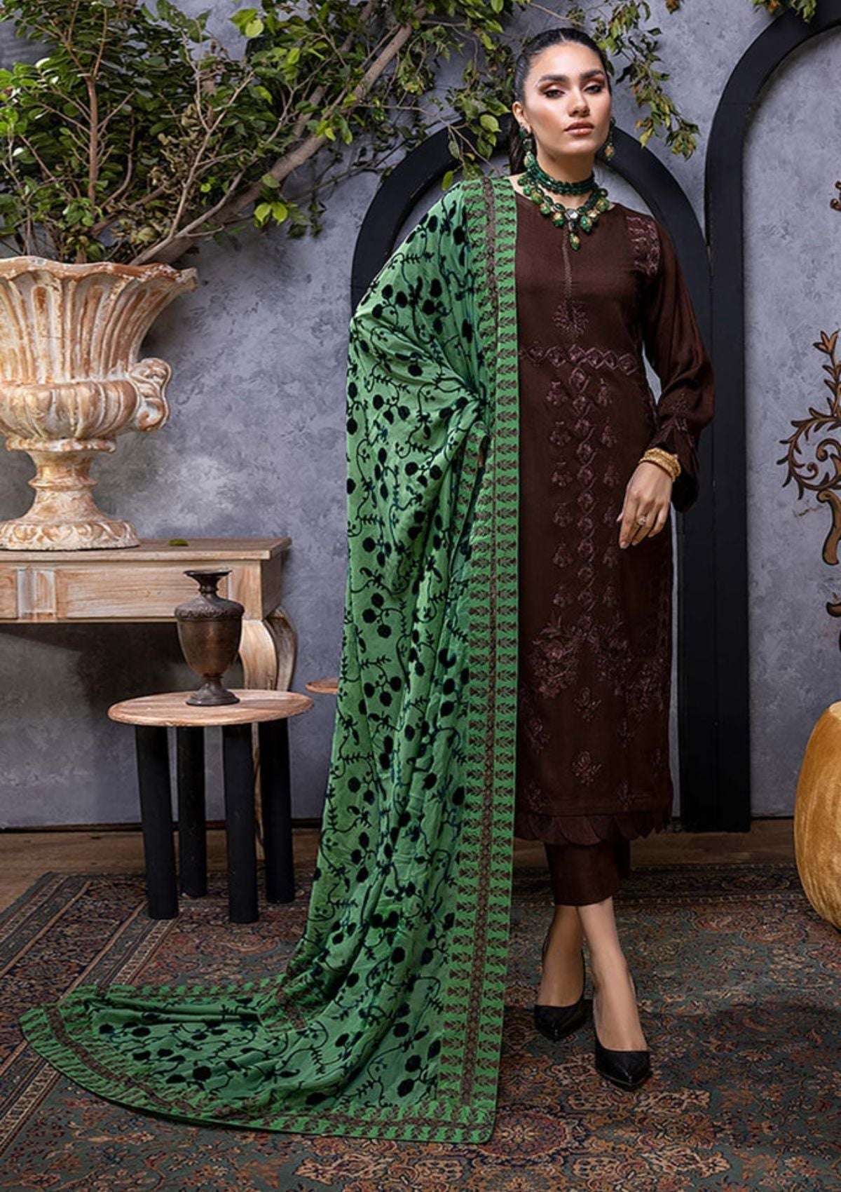 Winter Collection - Charizma - Beyond Casual - Velvet - V01 - VLS#03 available at Saleem Fabrics Traditions