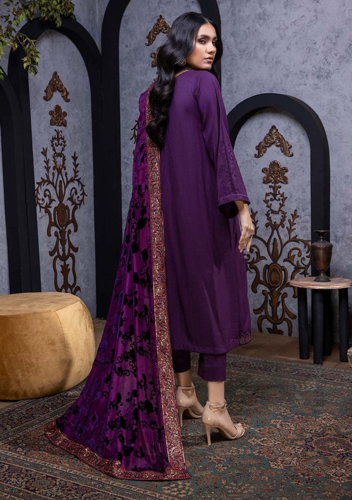 Winter Collection - Charizma - Beyond Casual - Velvet - V01 - VLS#05 available at Saleem Fabrics Traditions