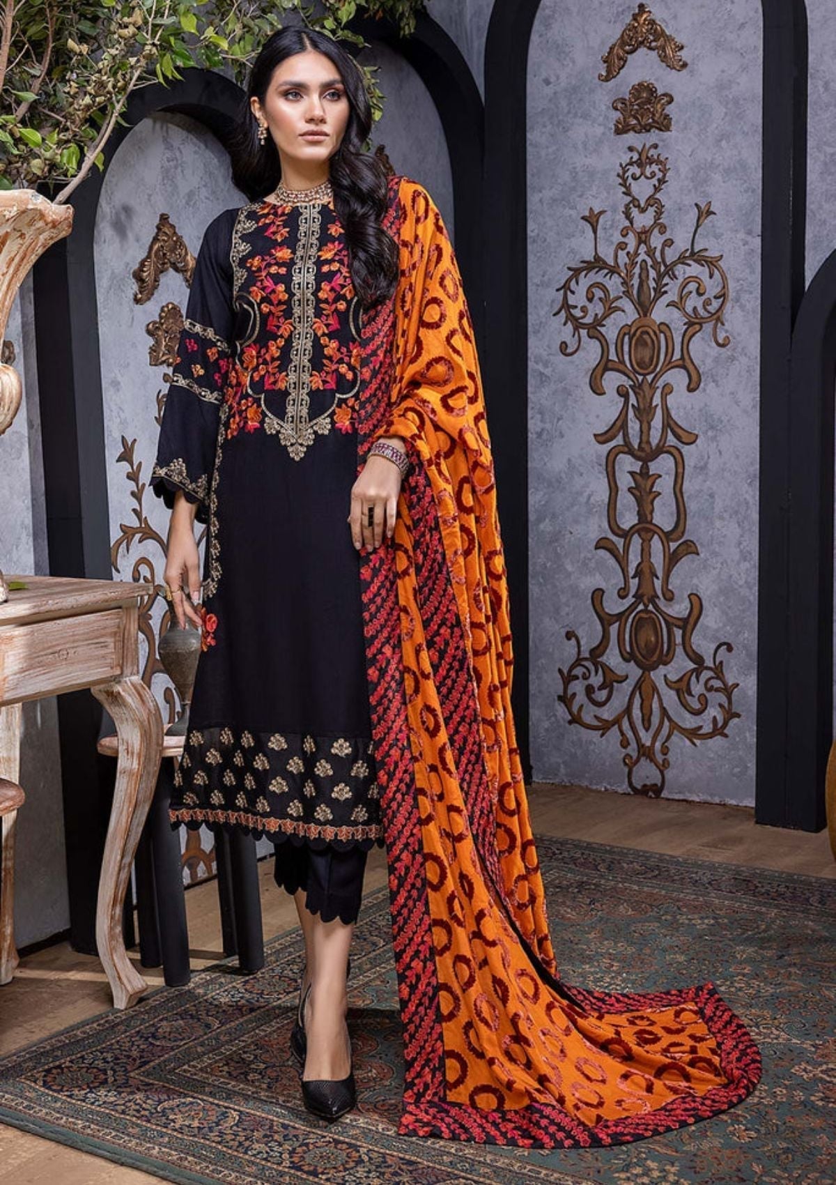 Winter Collection - Charizma - Beyond Casual - Velvet - V01 - VLS#06 available at Saleem Fabrics Traditions