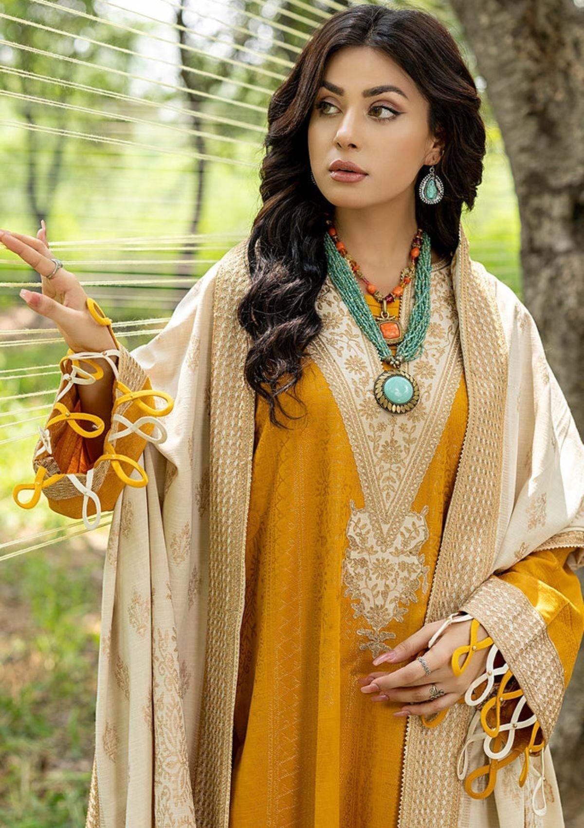 Winter Collection - Charizma - Dhage - Woven Shawl - CEW#03 available at Saleem Fabrics Traditions