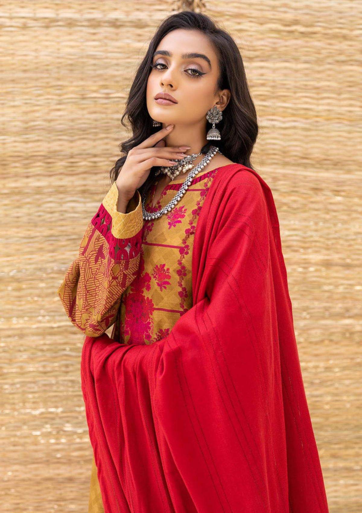 Winter Collection - Charizma - Khaddar With Pasmina Shawl - CKD#11 available at Saleem Fabrics Traditions
