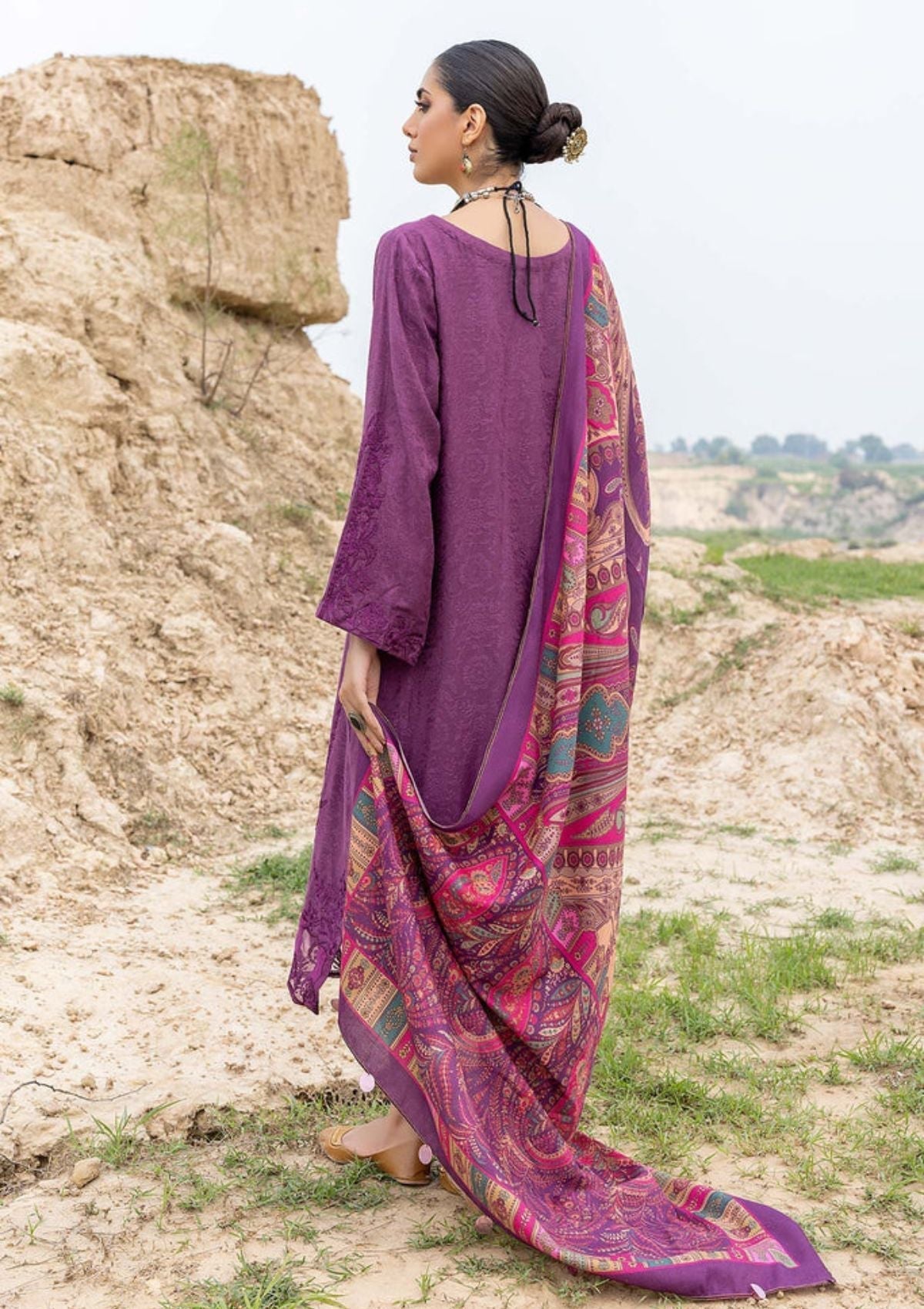 Winter Collection - Charizma - Marina with Jacquard - V01 - CLJ#6 available at Saleem Fabrics Traditions