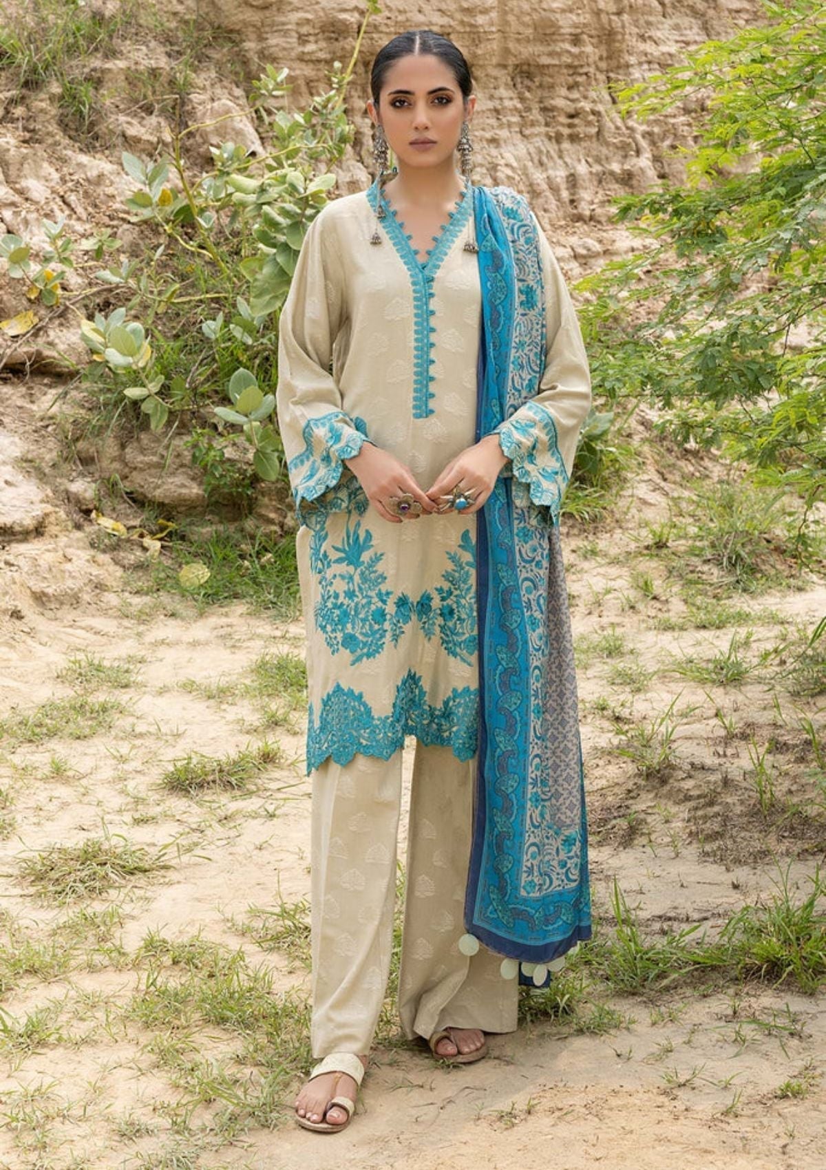 Winter Collection - Charizma - Marina with Jacquard - V01 - CLJ#8 available at Saleem Fabrics Traditions